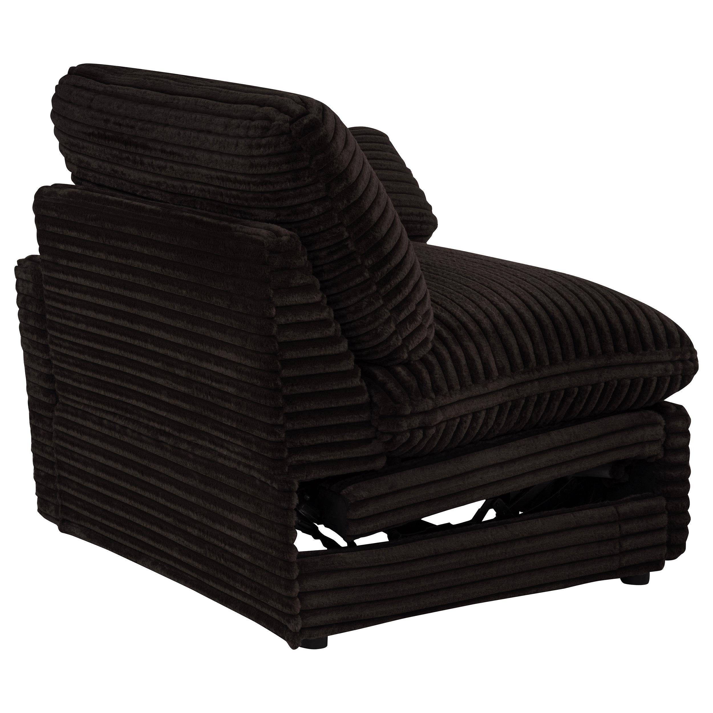  Coaster Furniture Collins 610350RRP Modular RAF Power Recliner - Chocolate Brown IMAGE 3