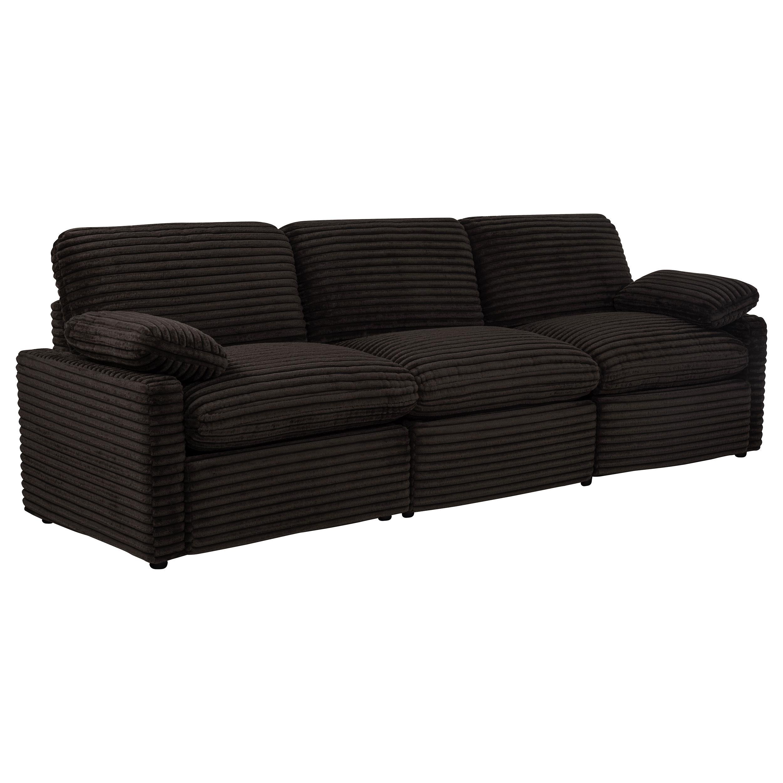  Coaster Furniture Collins 610351P Modular Power Sofa - Chocolate Brown IMAGE 2