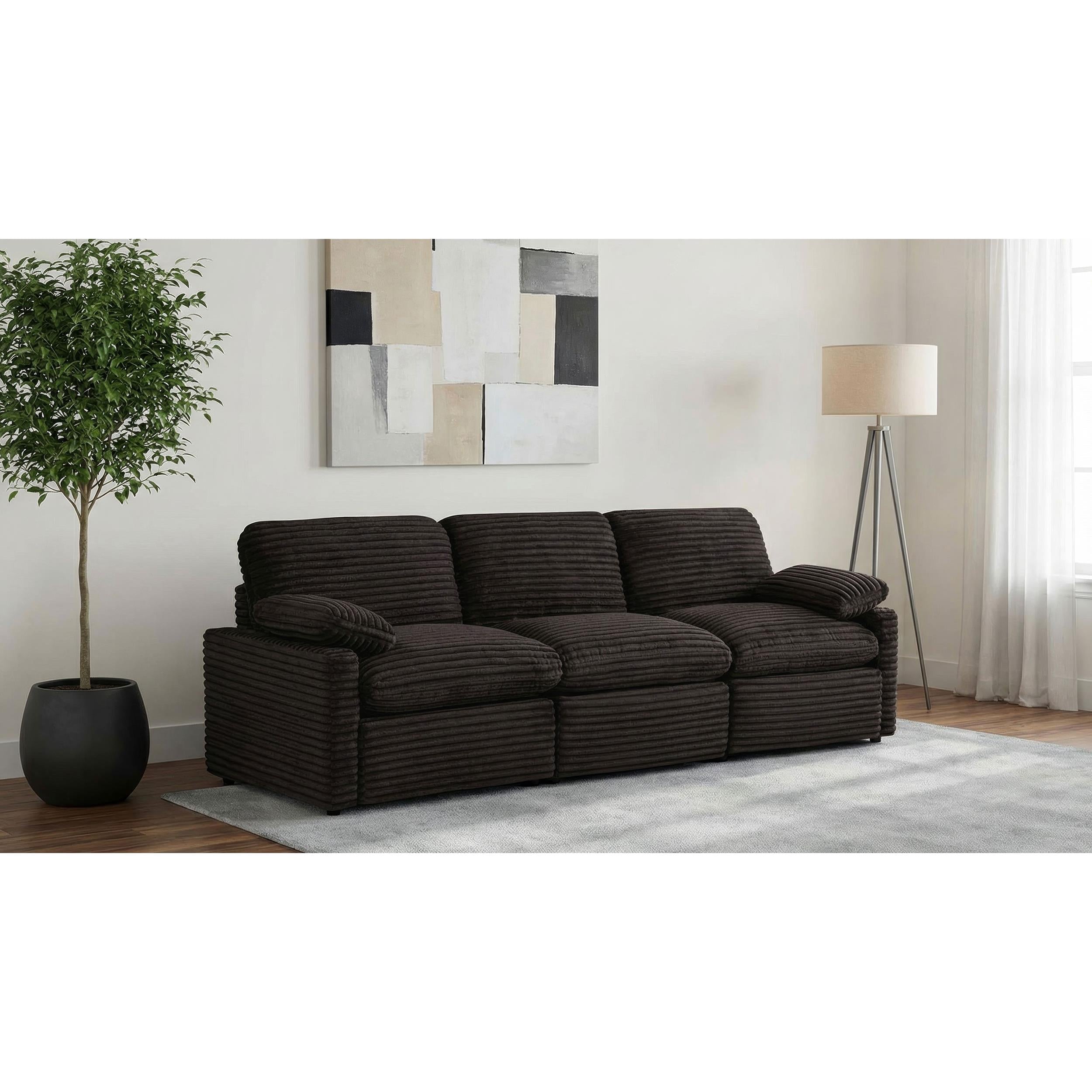  Coaster Furniture Collins 610351P Modular Power Sofa - Chocolate Brown IMAGE 4