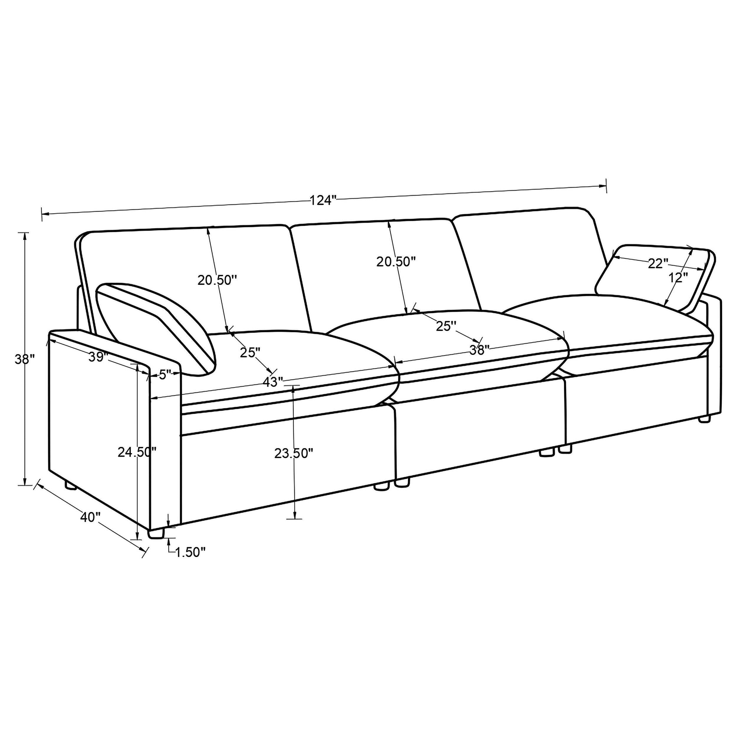  Coaster Furniture Collins 610351P Modular Power Sofa - Chocolate Brown IMAGE 7