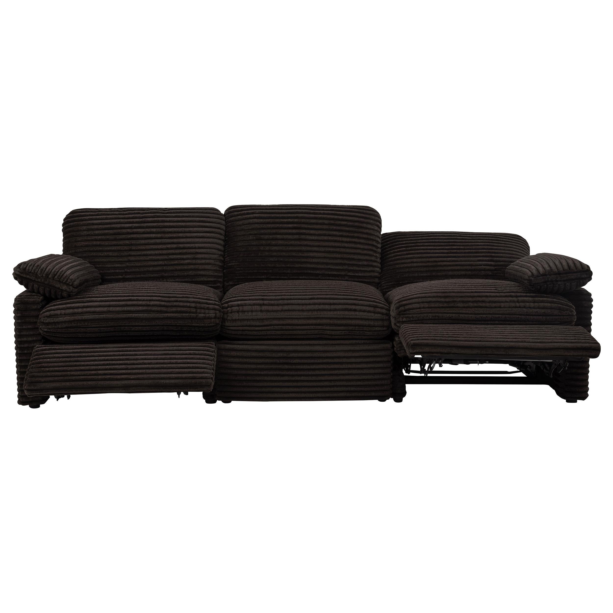  Coaster Furniture Collins 610351P Modular Power Sofa - Chocolate Brown IMAGE 9