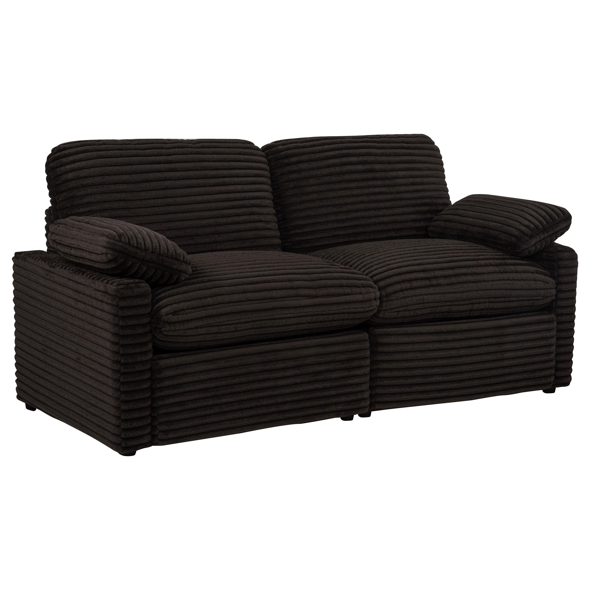  Coaster Furniture Collins 610352P Modular Power Loveseat - Chocolate Brown IMAGE 3