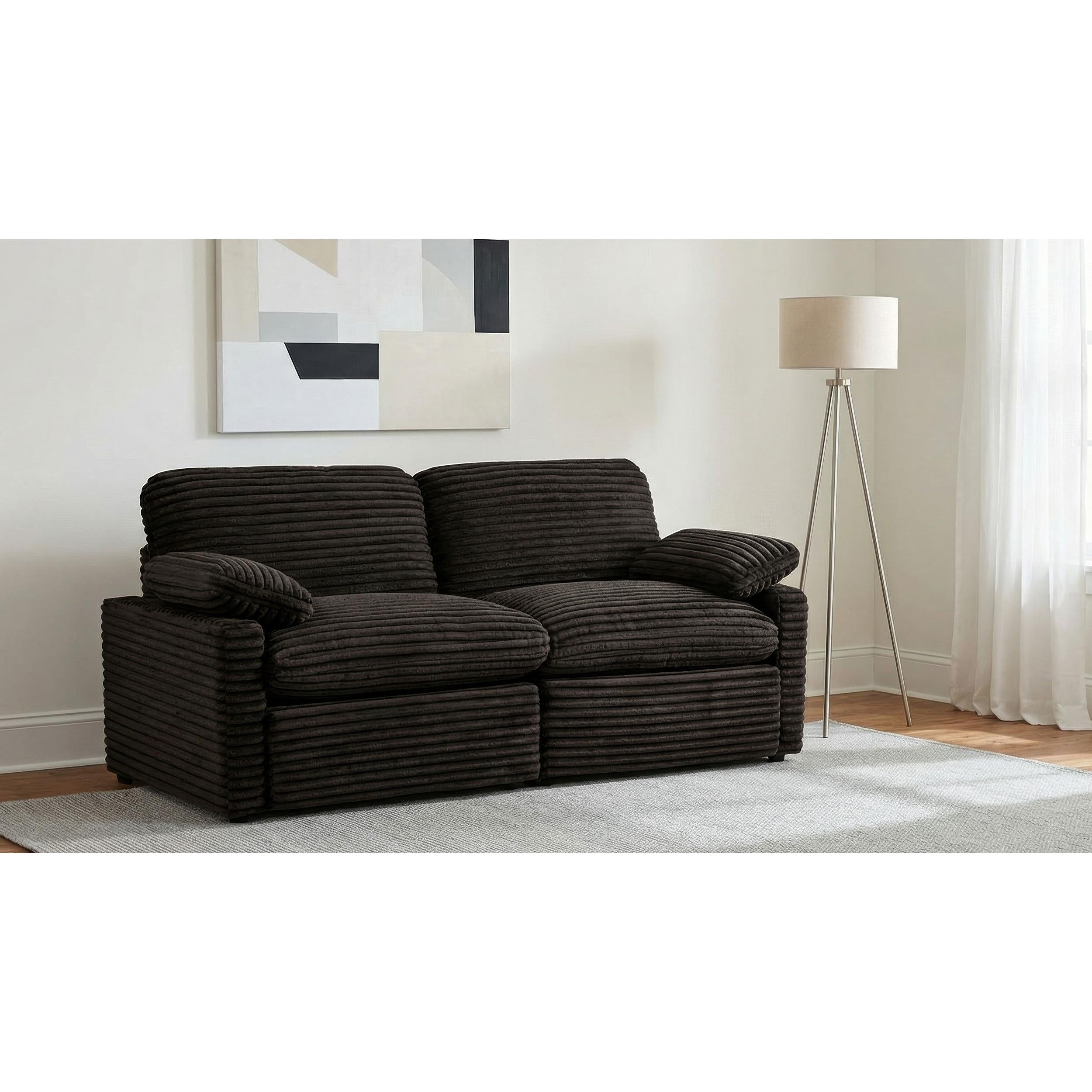  Coaster Furniture Collins 610352P Modular Power Loveseat - Chocolate Brown IMAGE 4