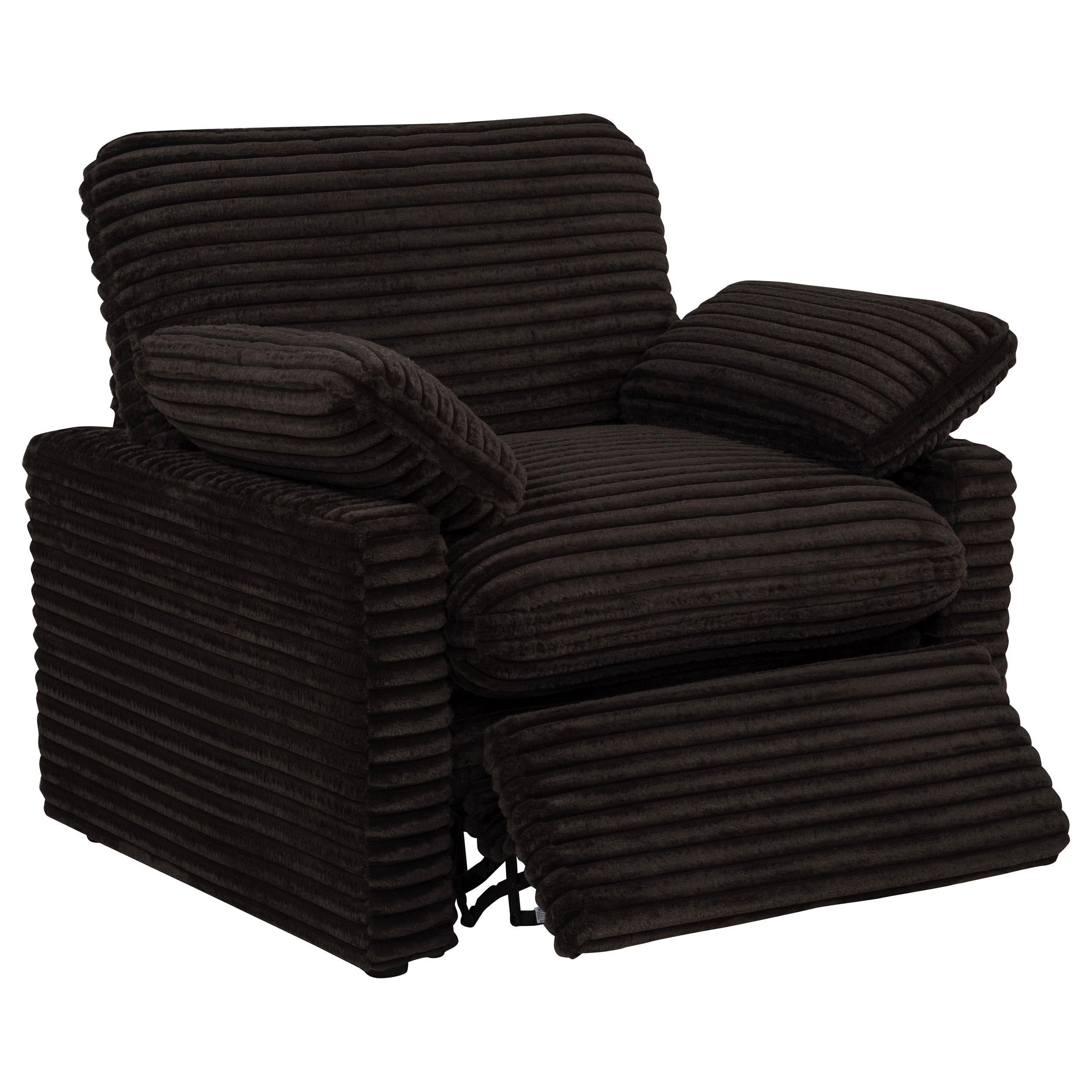  Coaster Furniture Collins 610353P Upholstered Power Recliner Chair - Chocolate Brown IMAGE 10