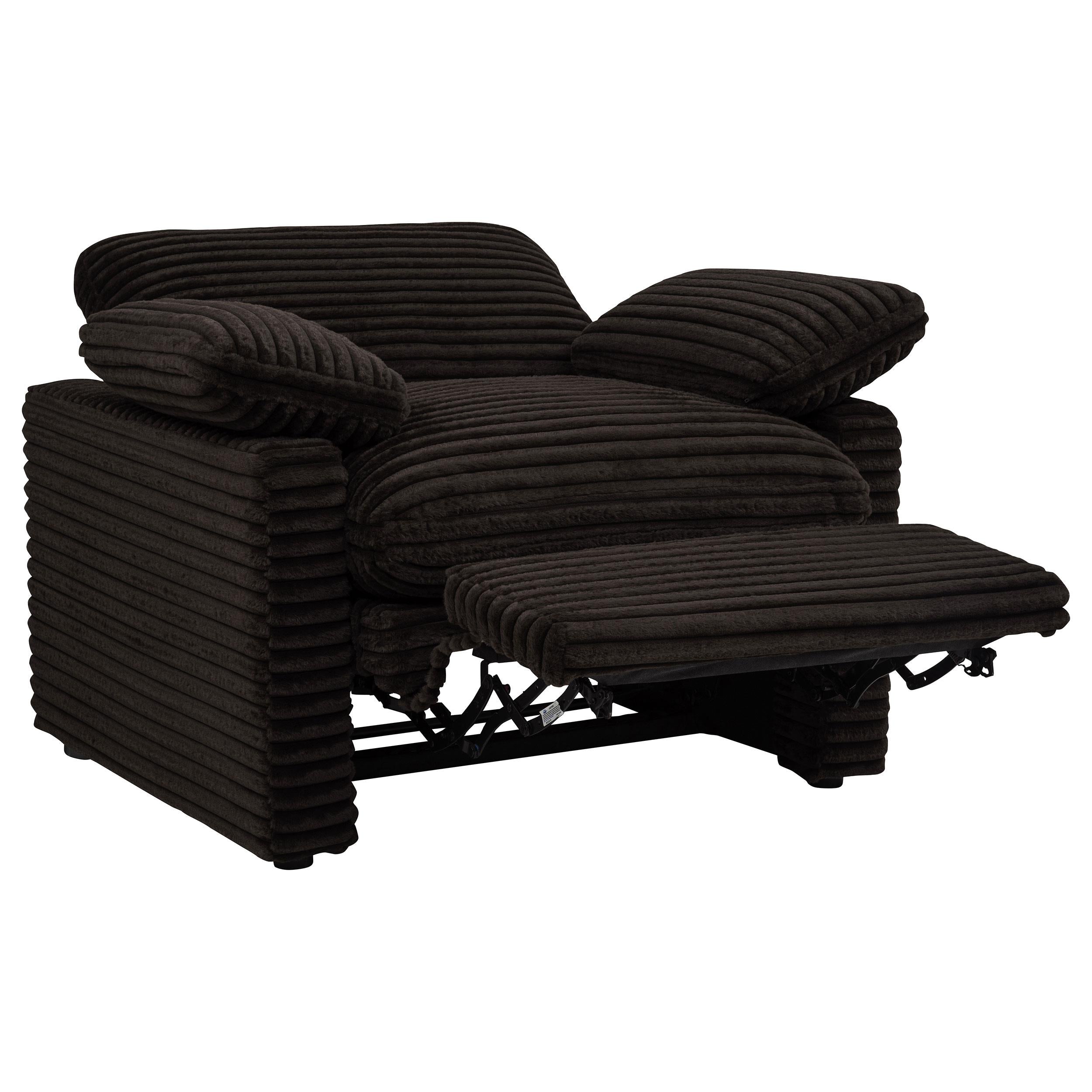  Coaster Furniture Collins 610353P Upholstered Power Recliner Chair - Chocolate Brown IMAGE 13