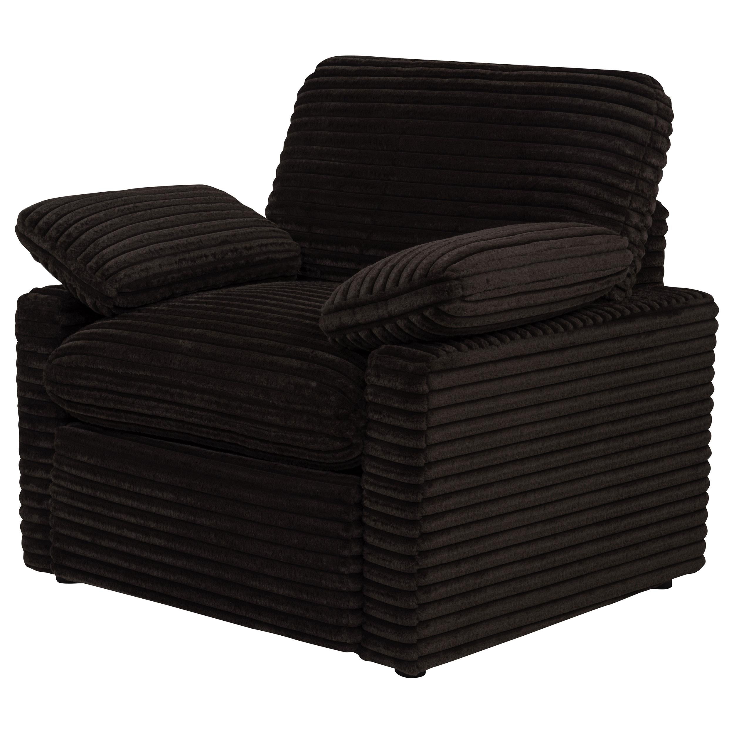  Coaster Furniture Collins 610353P Upholstered Power Recliner Chair - Chocolate Brown IMAGE 6