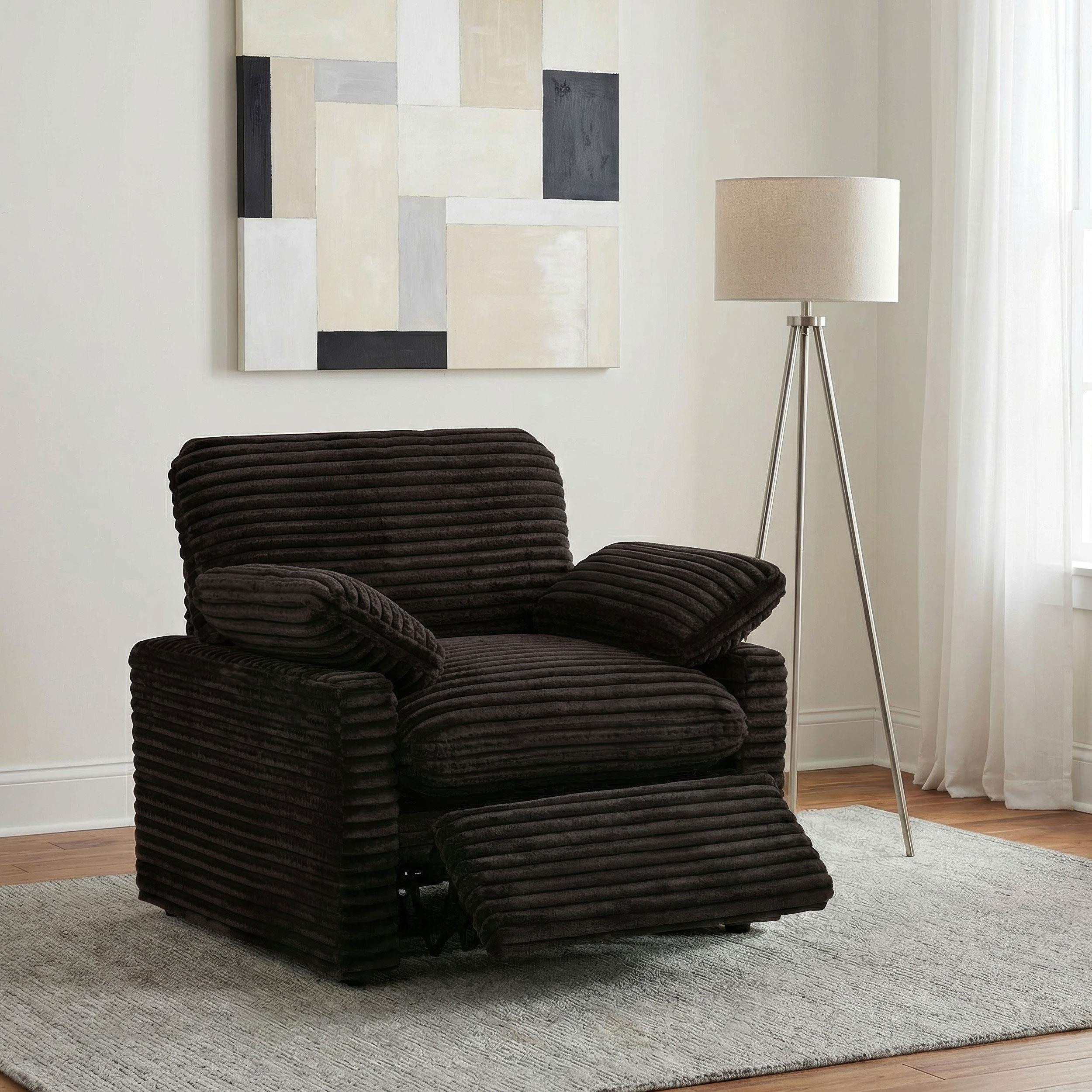  Coaster Furniture Collins 610353P Upholstered Power Recliner Chair - Chocolate Brown IMAGE 7