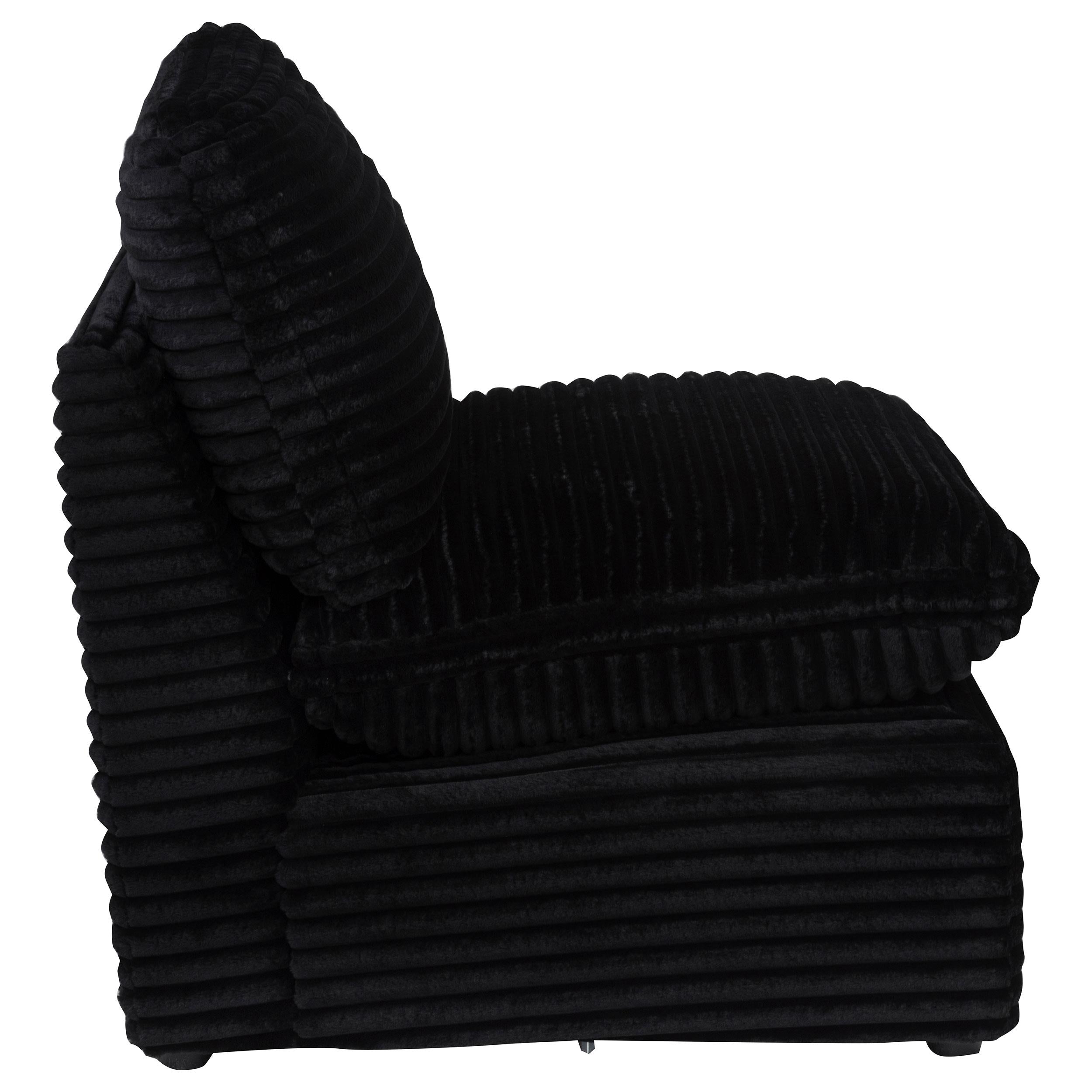  Coaster Furniture Collins 610360AC Modular Armless Chair - Black IMAGE 4