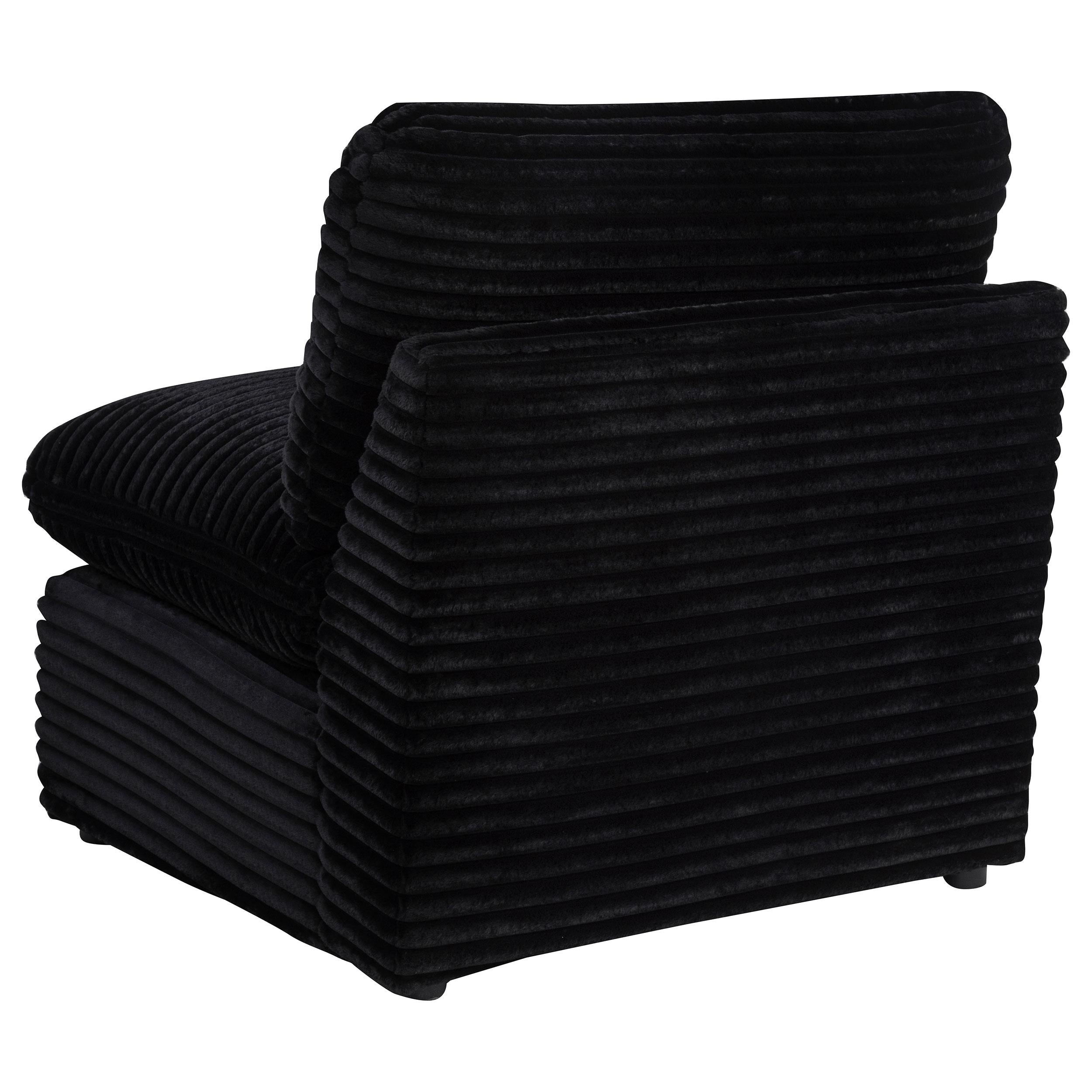  Coaster Furniture Collins 610360AC Modular Armless Chair - Black IMAGE 7