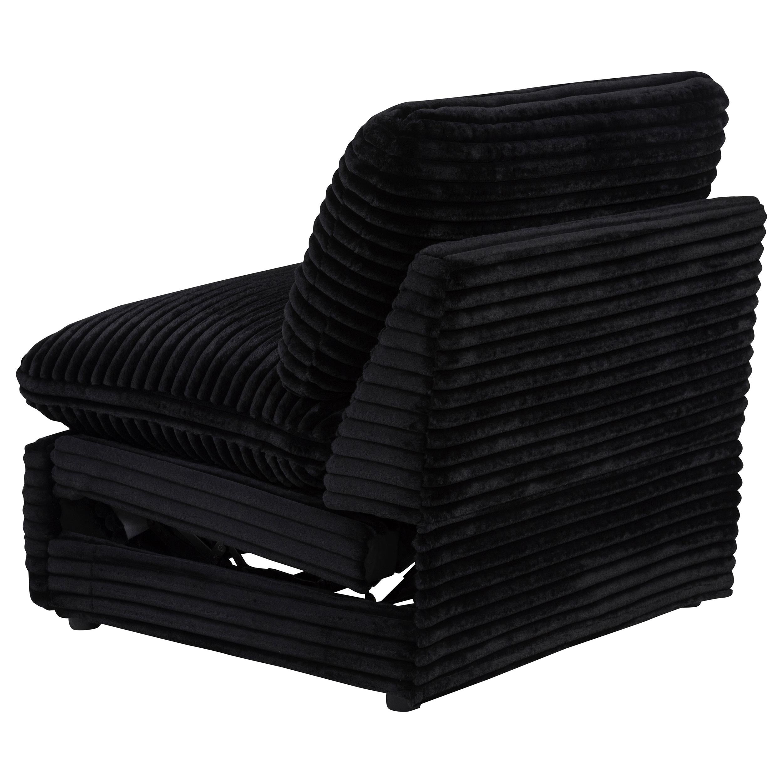  Coaster Furniture Collins 610360ARP Modular Power Armless Recliner - Black IMAGE 11