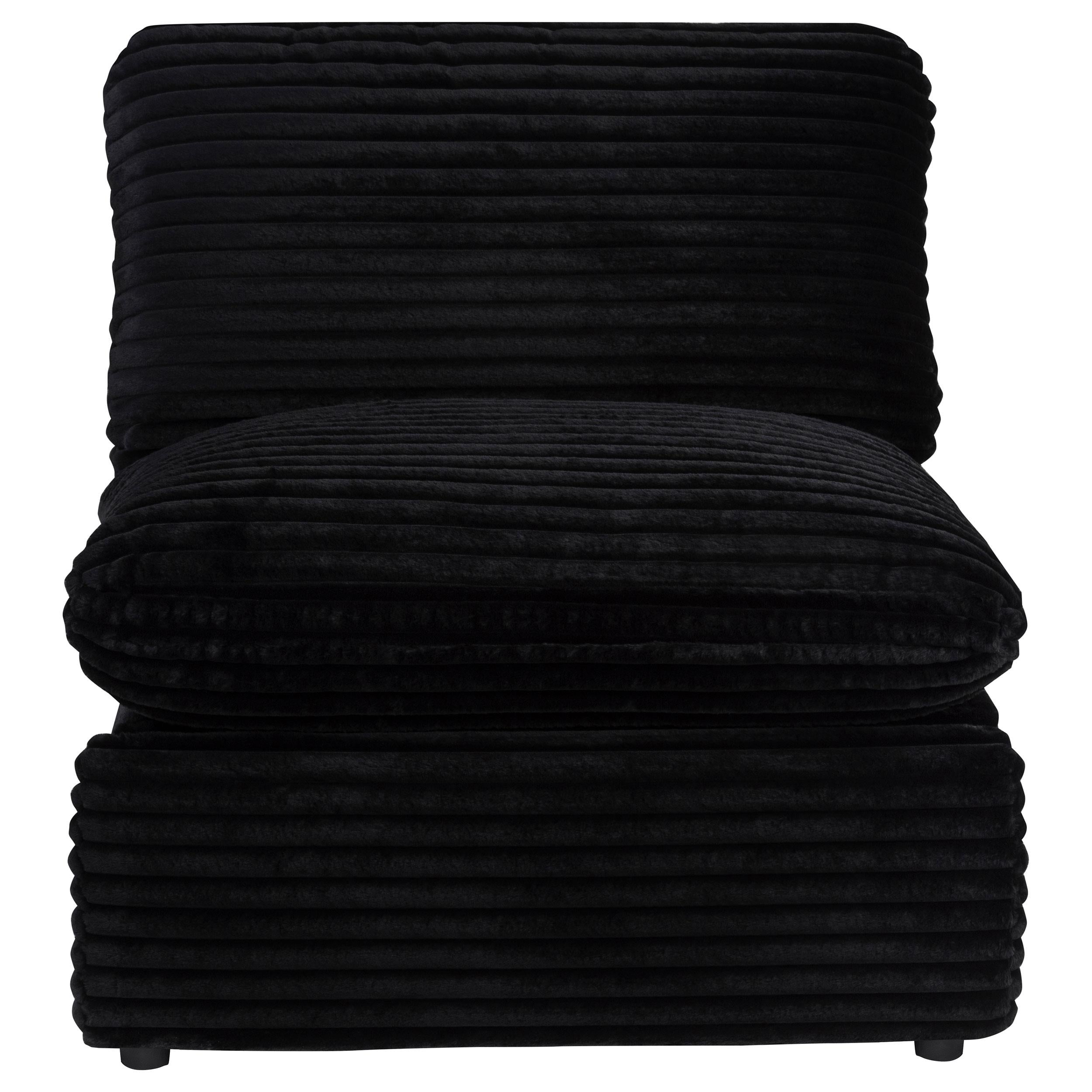  Coaster Furniture Collins 610360ARP Modular Power Armless Recliner - Black IMAGE 3