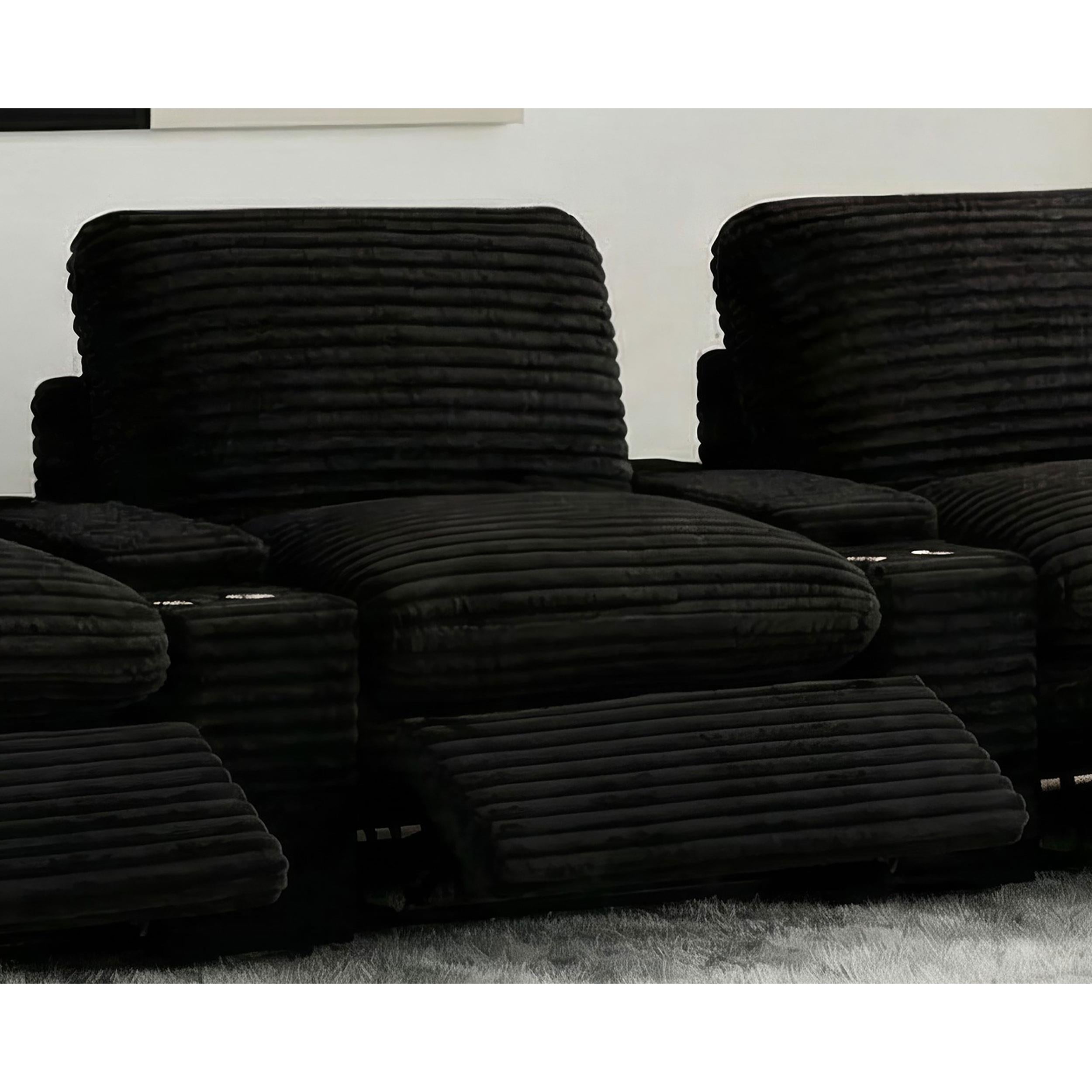  Coaster Furniture Collins 610360ARP Modular Power Armless Recliner - Black IMAGE 7