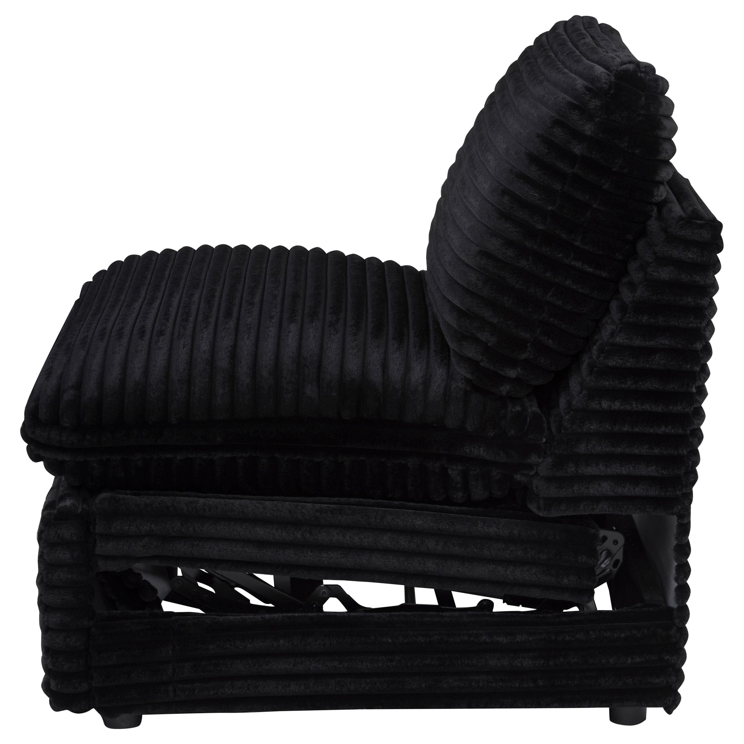  Coaster Furniture Collins 610360ARP Modular Power Armless Recliner - Black IMAGE 9
