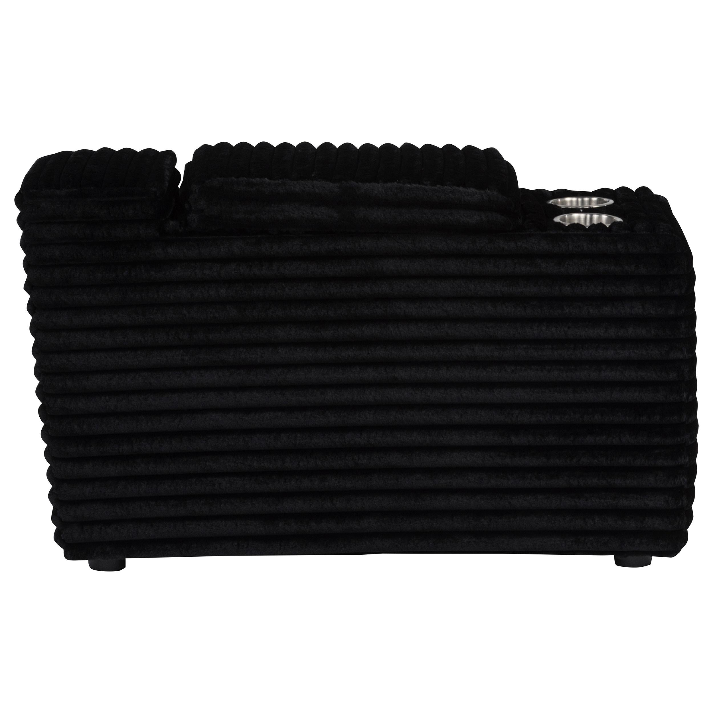  Coaster Furniture Collins 610360CON Upholstered Modular Storage Console - Black IMAGE 10