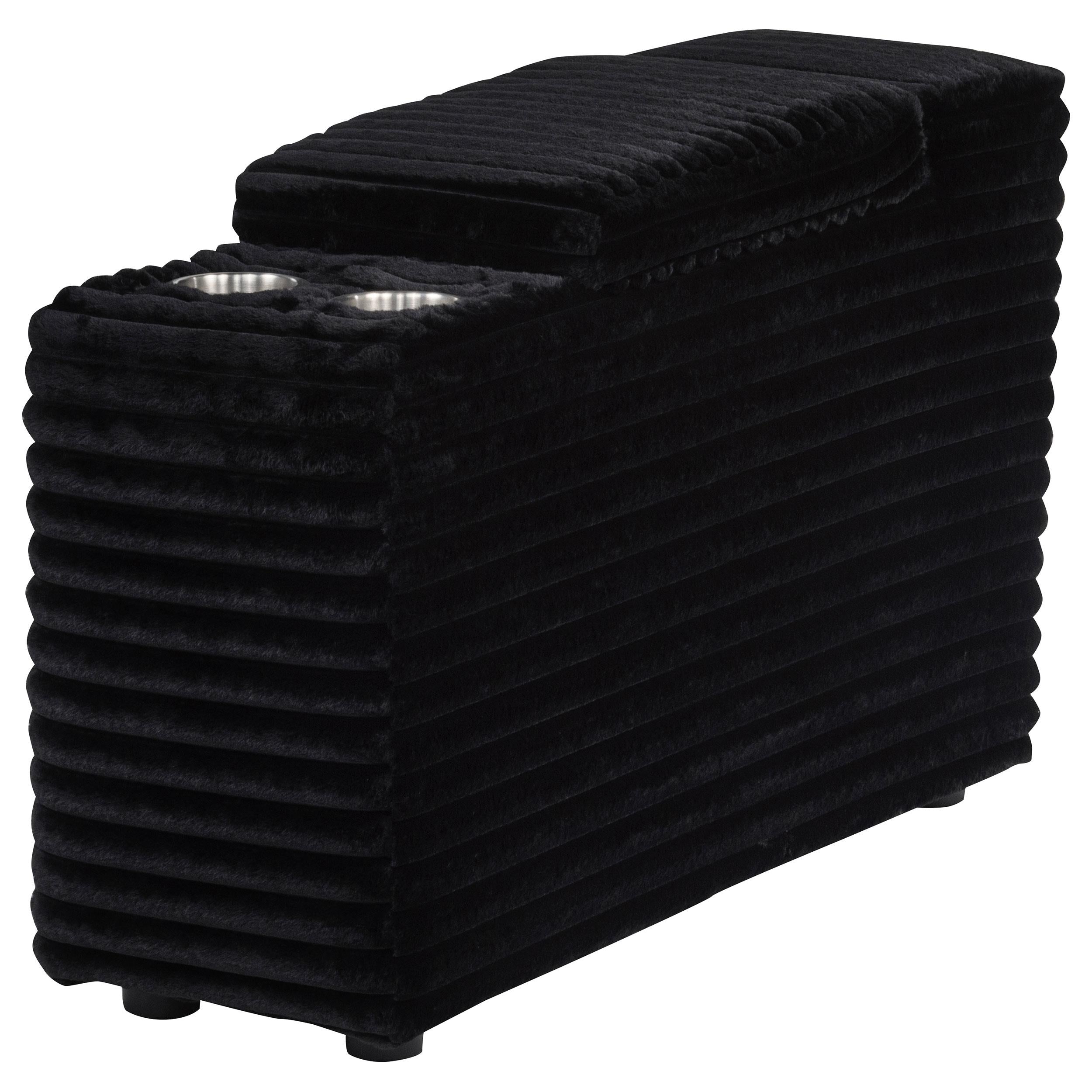  Coaster Furniture Collins 610360CON Upholstered Modular Storage Console - Black IMAGE 12