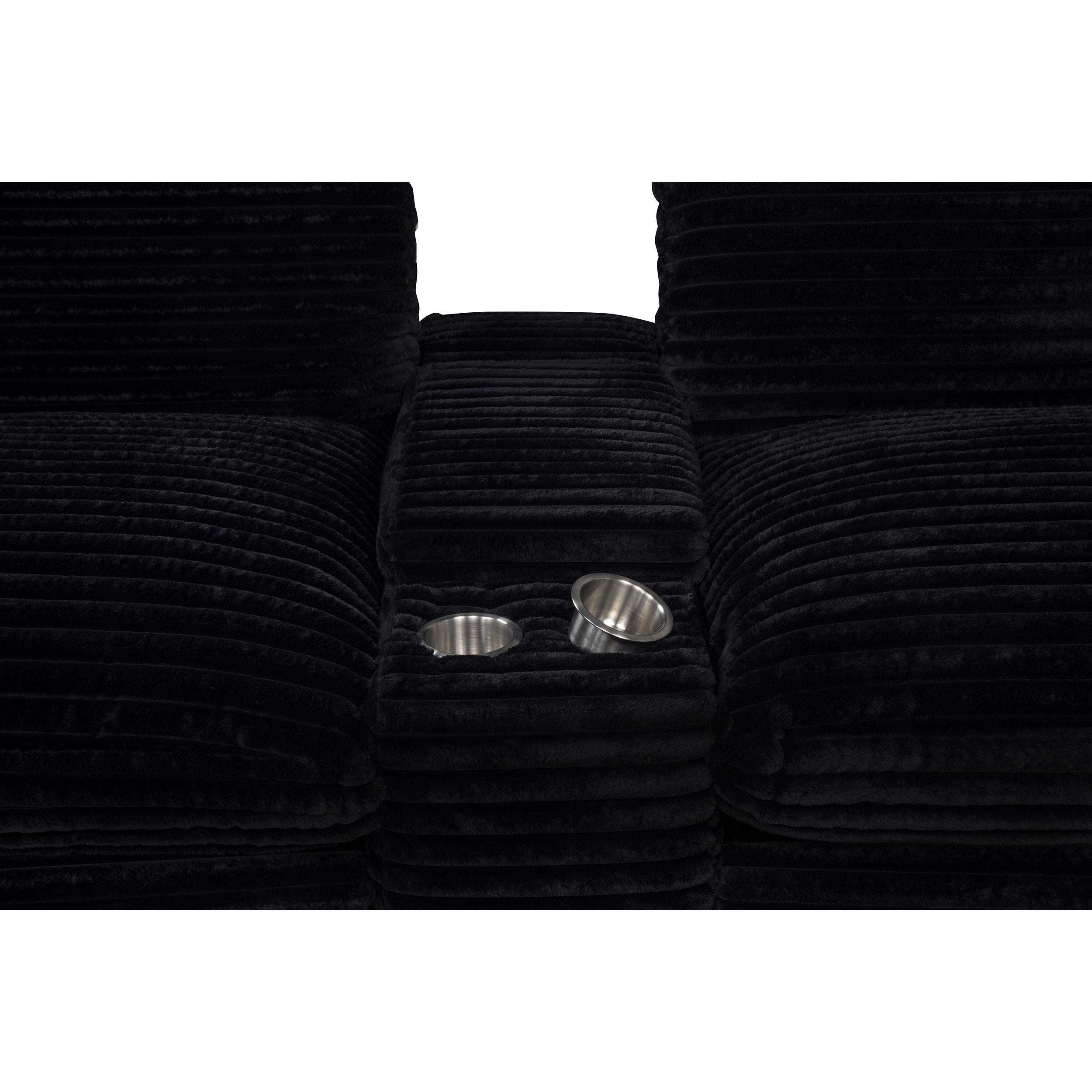  Coaster Furniture Collins 610360CON Upholstered Modular Storage Console - Black IMAGE 13