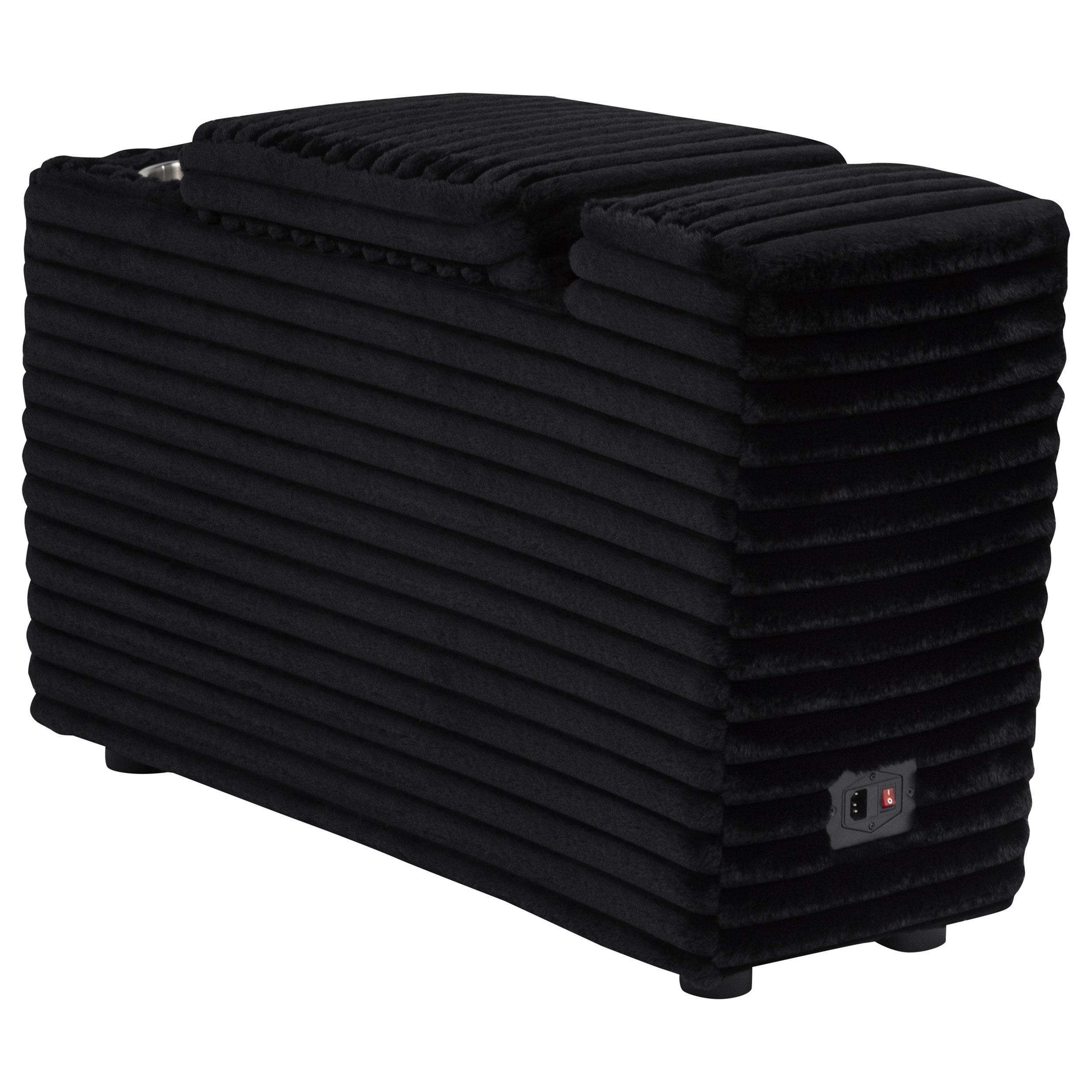  Coaster Furniture Collins 610360CON Upholstered Modular Storage Console - Black IMAGE 4