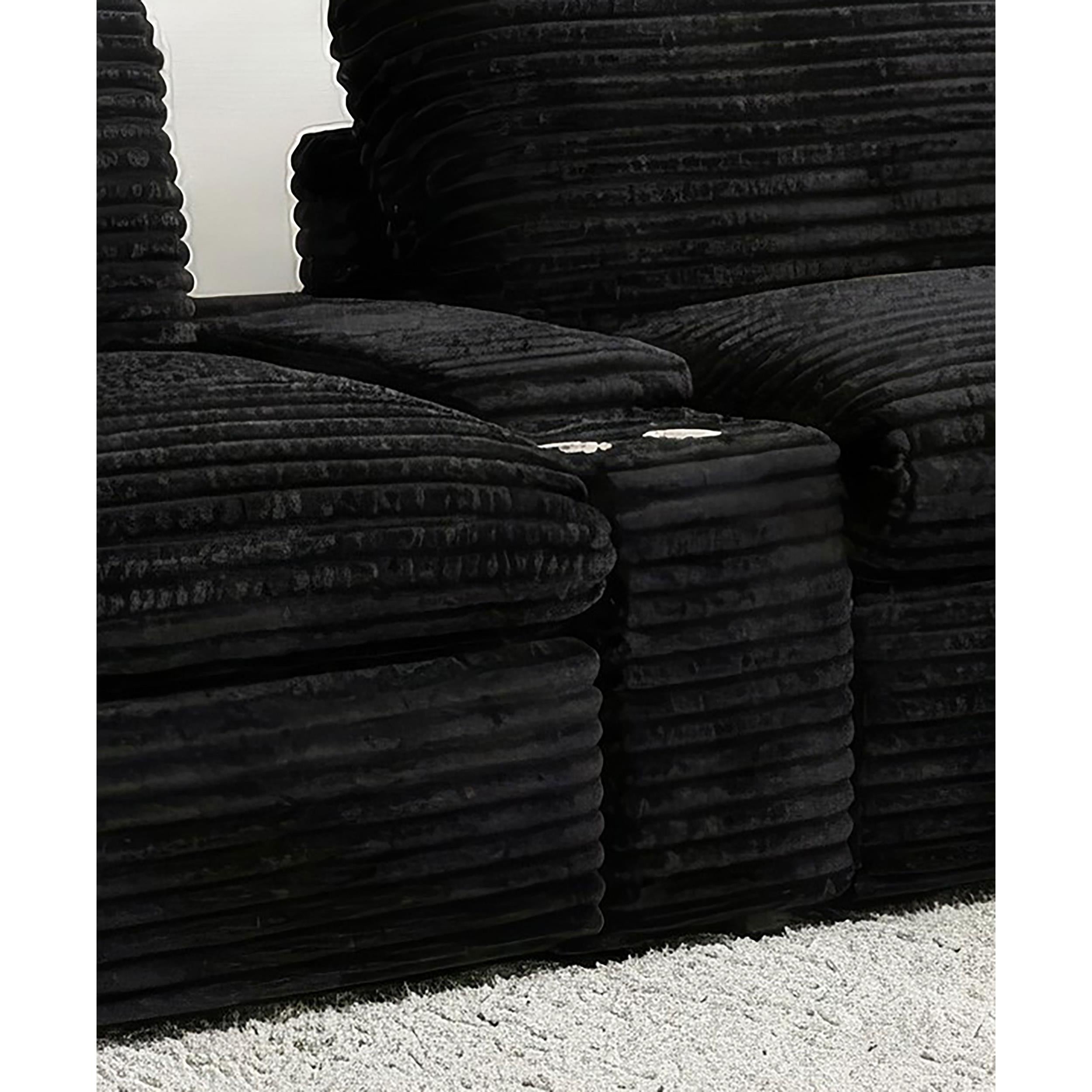  Coaster Furniture Collins 610360CON Upholstered Modular Storage Console - Black IMAGE 5