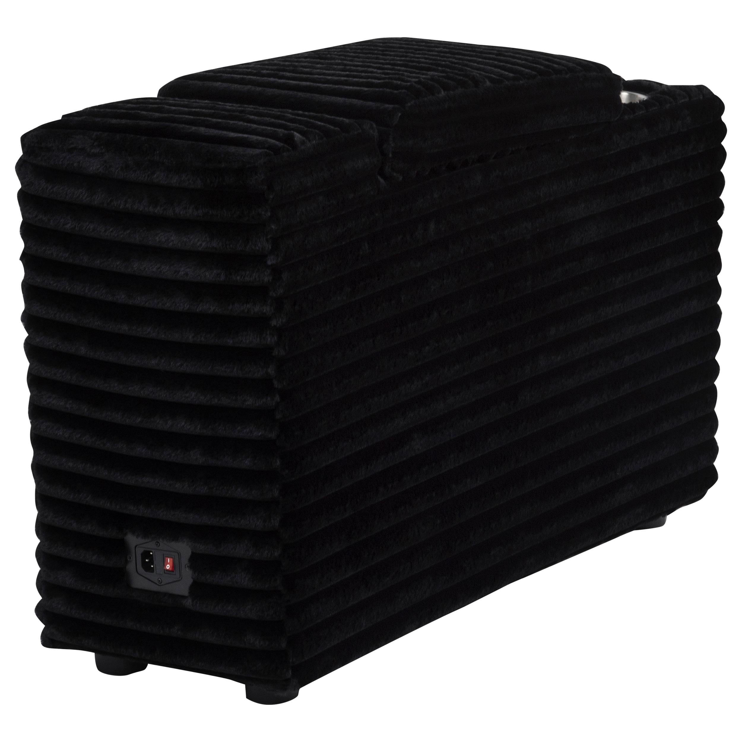  Coaster Furniture Collins 610360CON Upholstered Modular Storage Console - Black IMAGE 8