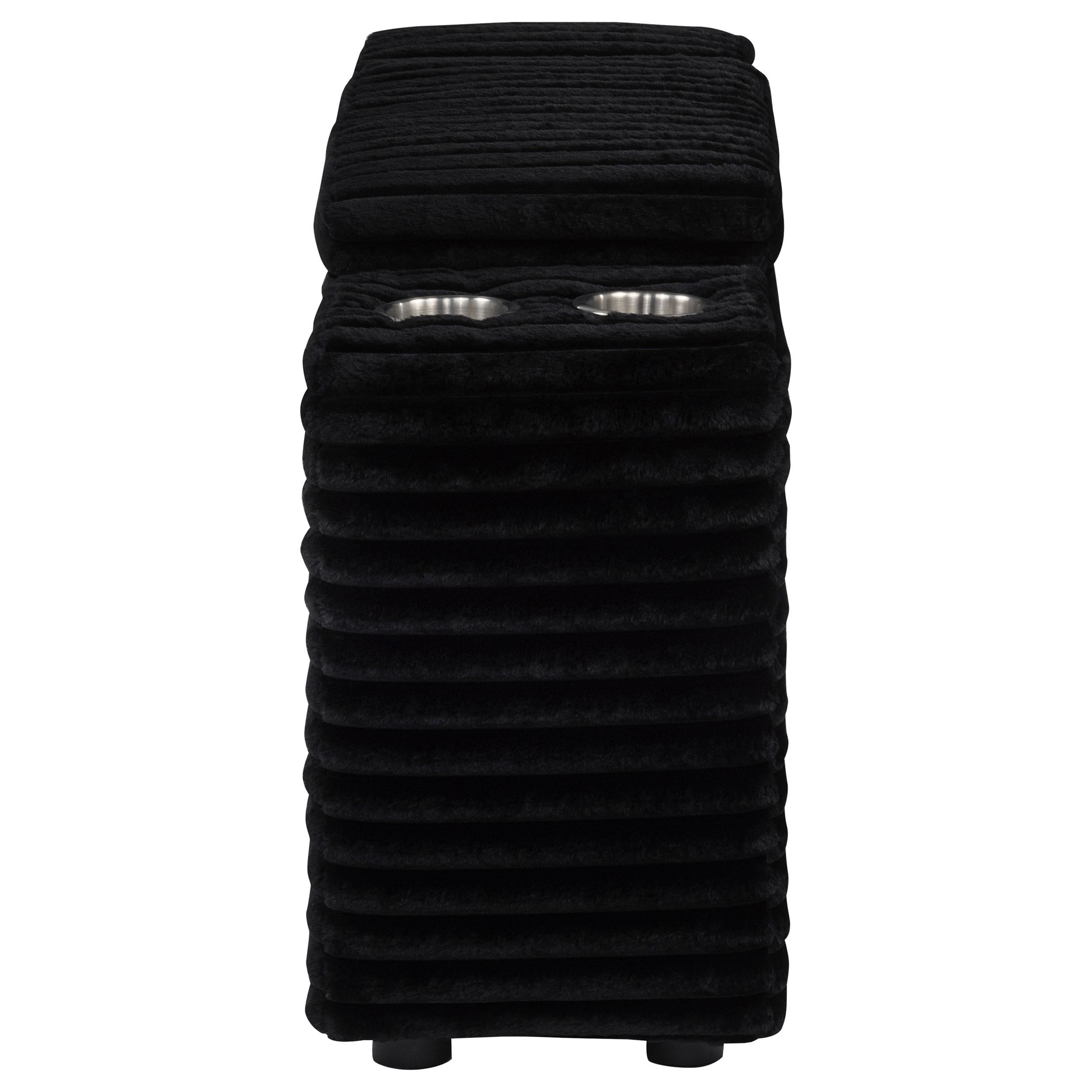  Coaster Furniture Collins 610360CON Upholstered Modular Storage Console - Black IMAGE 9