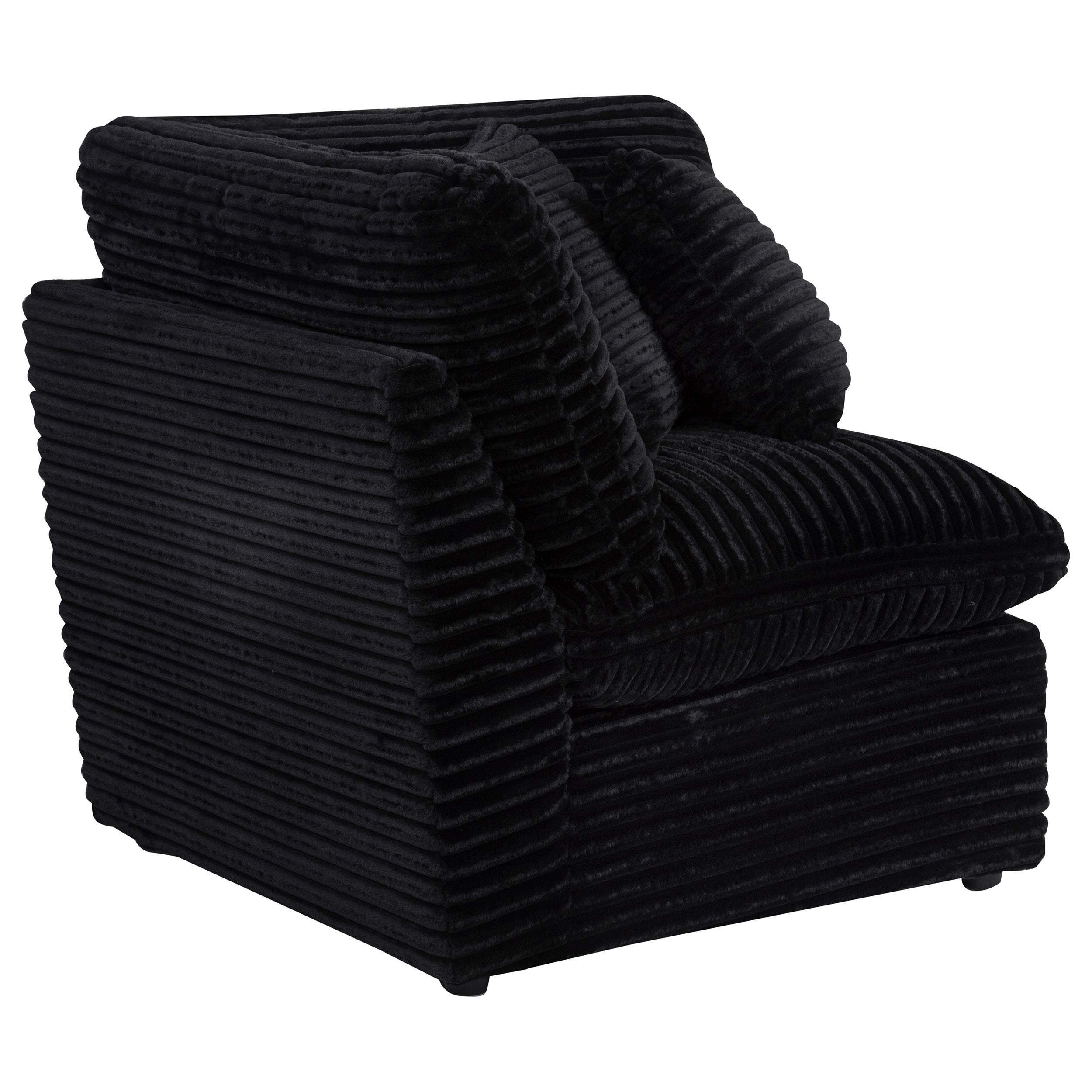  Coaster Furniture Collins 610360CRN Modular Corner Chair - Black IMAGE 1