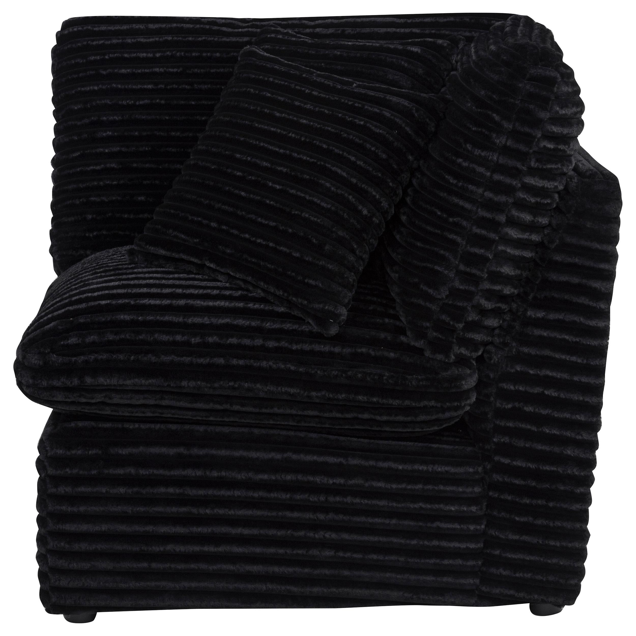  Coaster Furniture Collins 610360CRN Modular Corner Chair - Black IMAGE 5