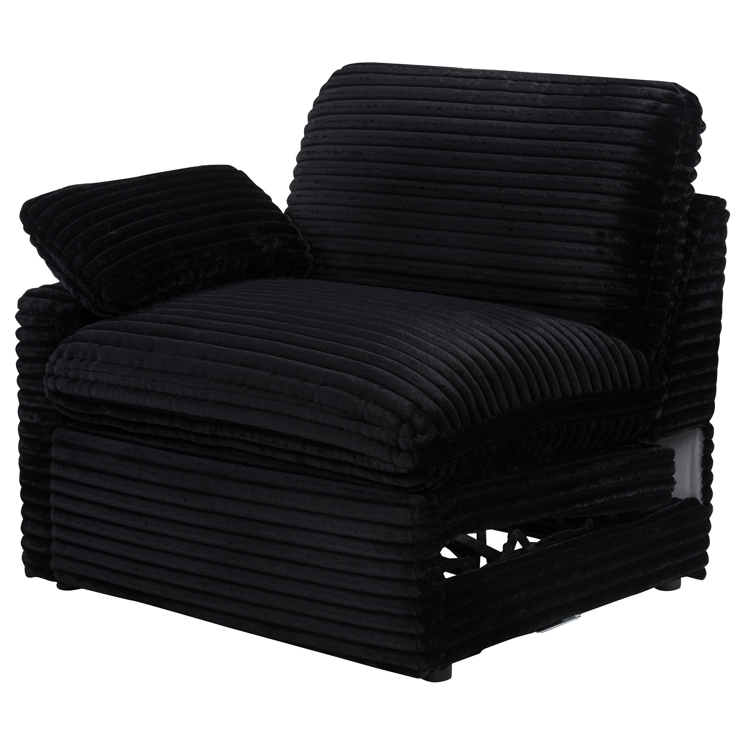  Coaster Furniture Collins 610360LRP Modular LAF Power Recliner - Black IMAGE 6