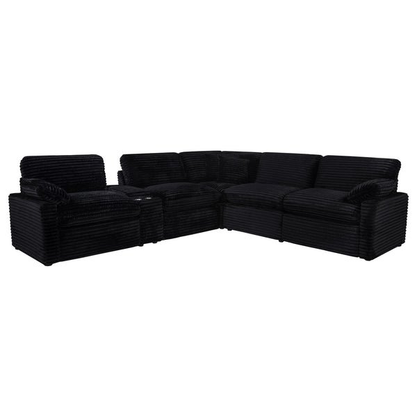 Coaster Furniture Collins 610360P-SET 6-piece Modular Power Reclining Sectional - Black