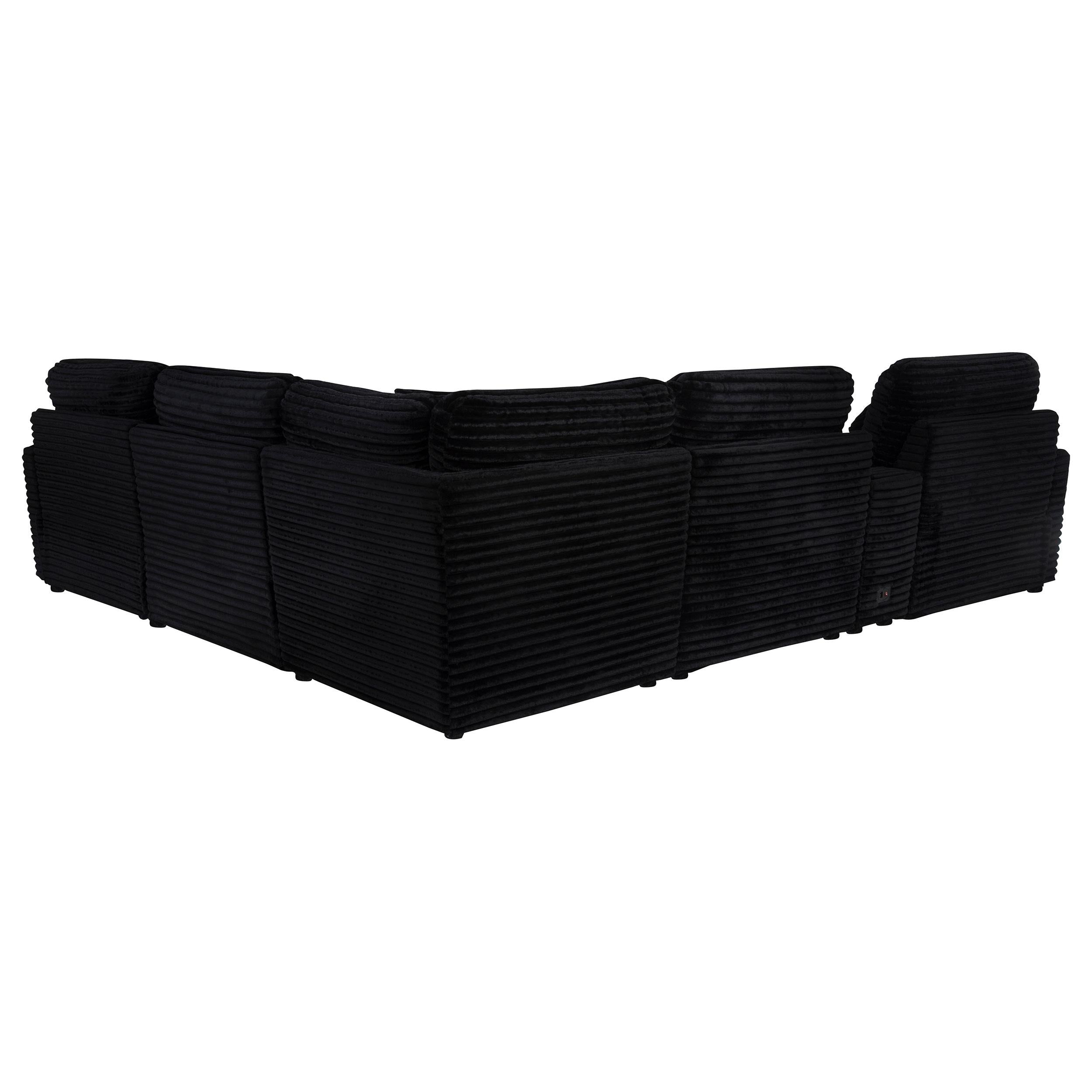  Coaster Furniture Collins 610360P-SET 6-piece Modular Power Reclining Sectional - Black IMAGE 3