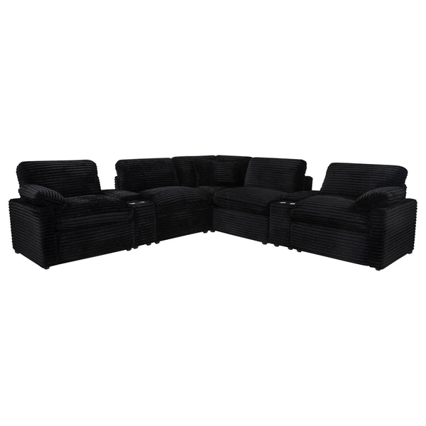 Coaster Furniture Collins 610360P-SETA 7-piece Modular Power Reclining Sectional - Black