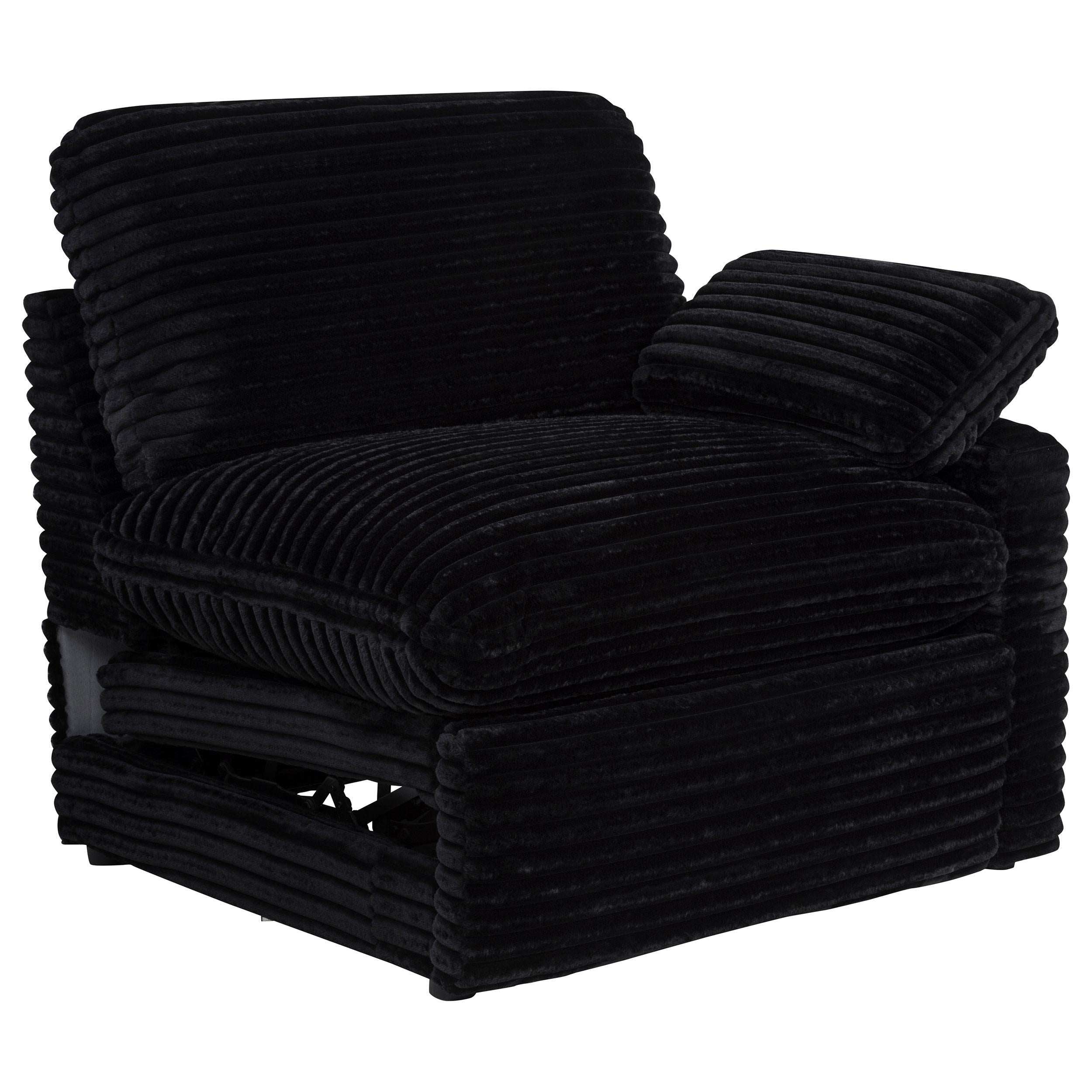  Coaster Furniture Collins 610360RRP Modular RAF Power Recliner - Black IMAGE 1