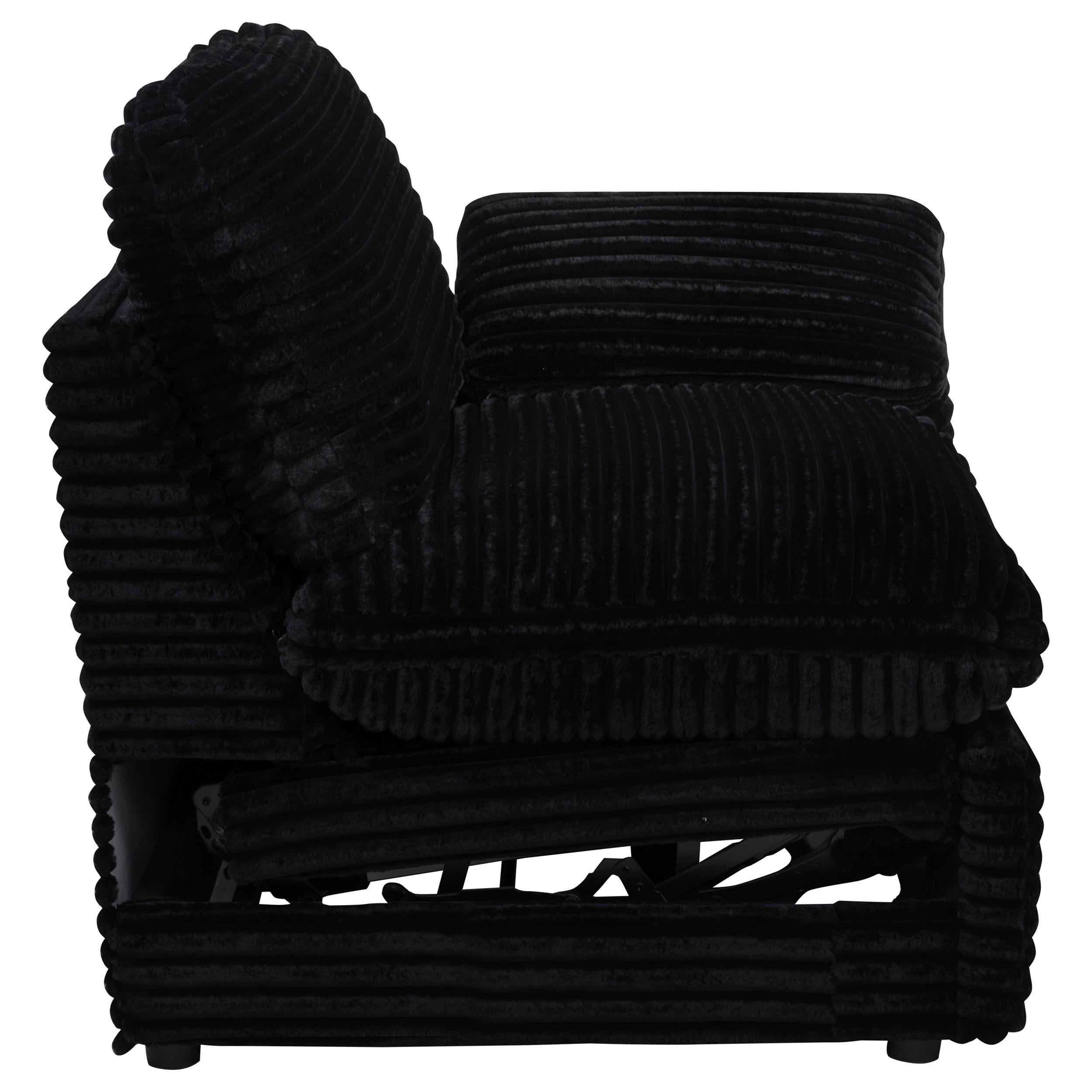  Coaster Furniture Collins 610360RRP Modular RAF Power Recliner - Black IMAGE 4