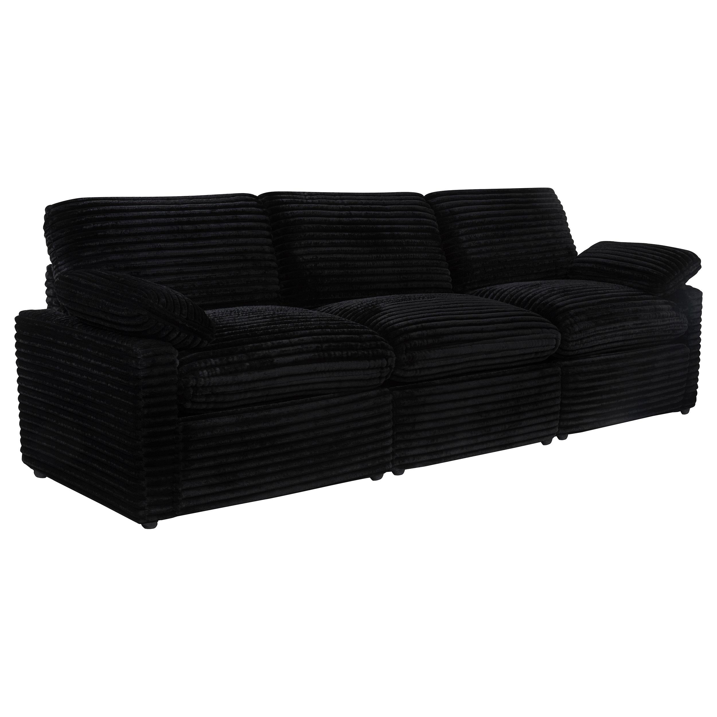  Coaster Furniture Collins 610361P Modular Power Sofa - Black IMAGE 2
