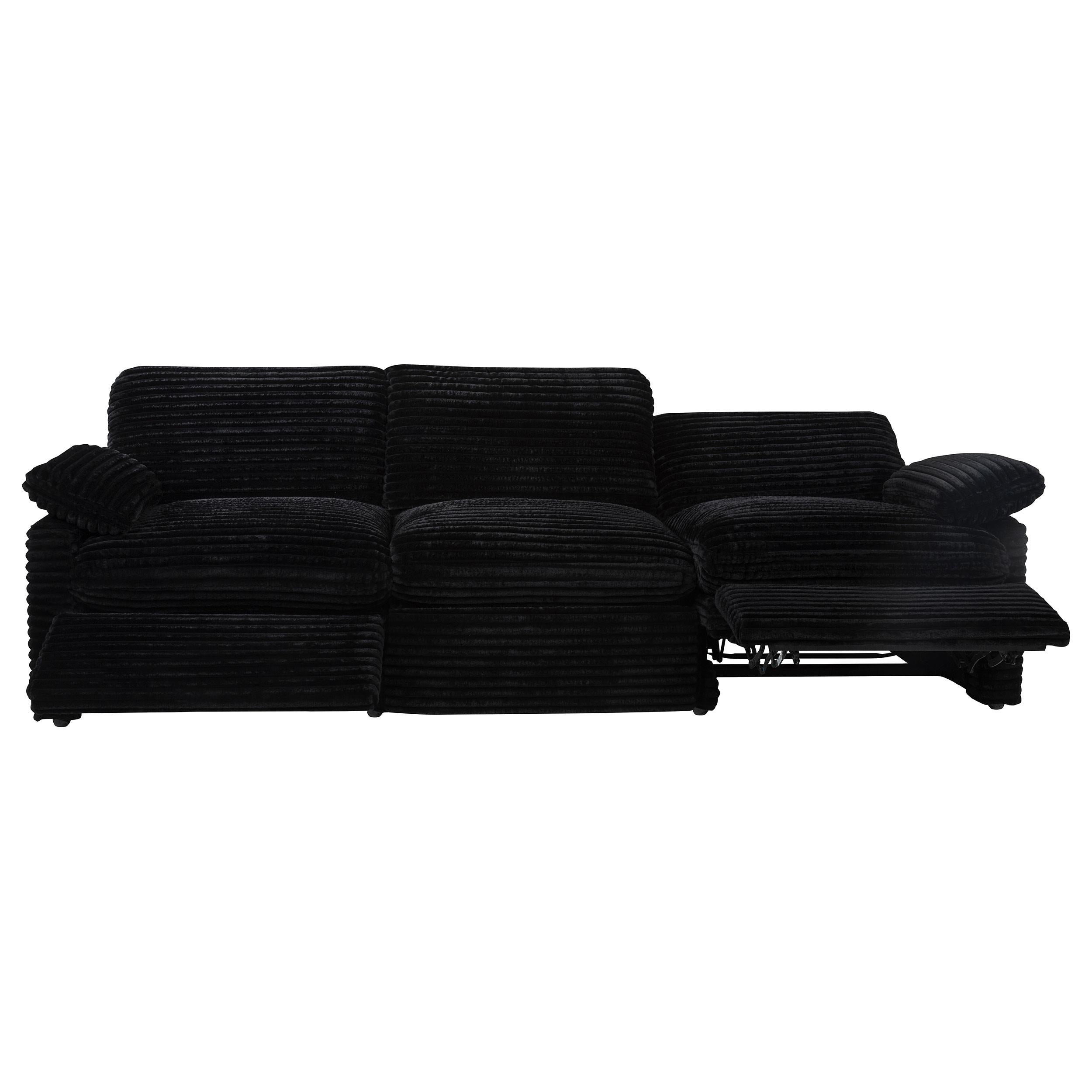  Coaster Furniture Collins 610361P Modular Power Sofa - Black IMAGE 3