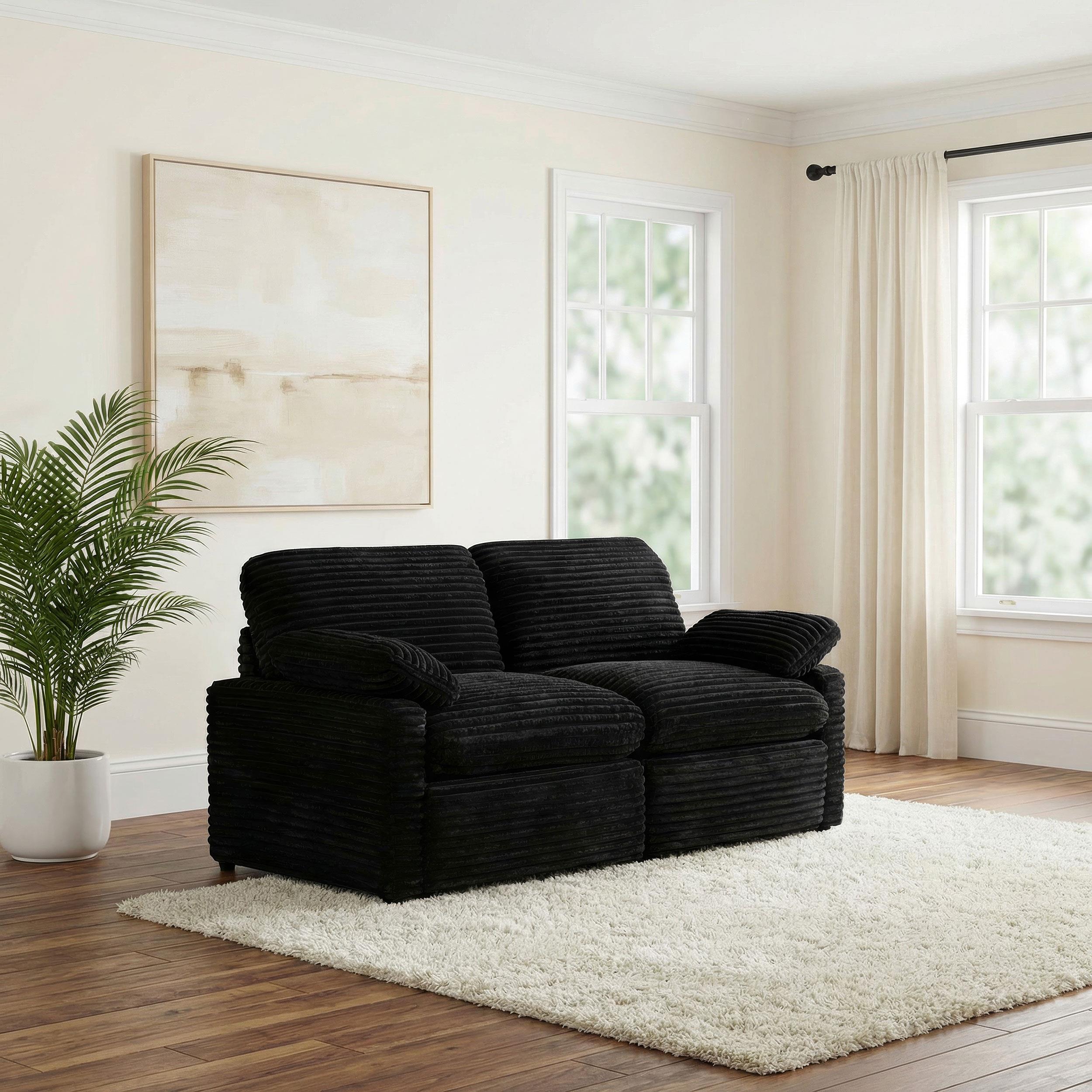  Coaster Furniture Collins 610362P Modular Power Loveseat - Black IMAGE 2