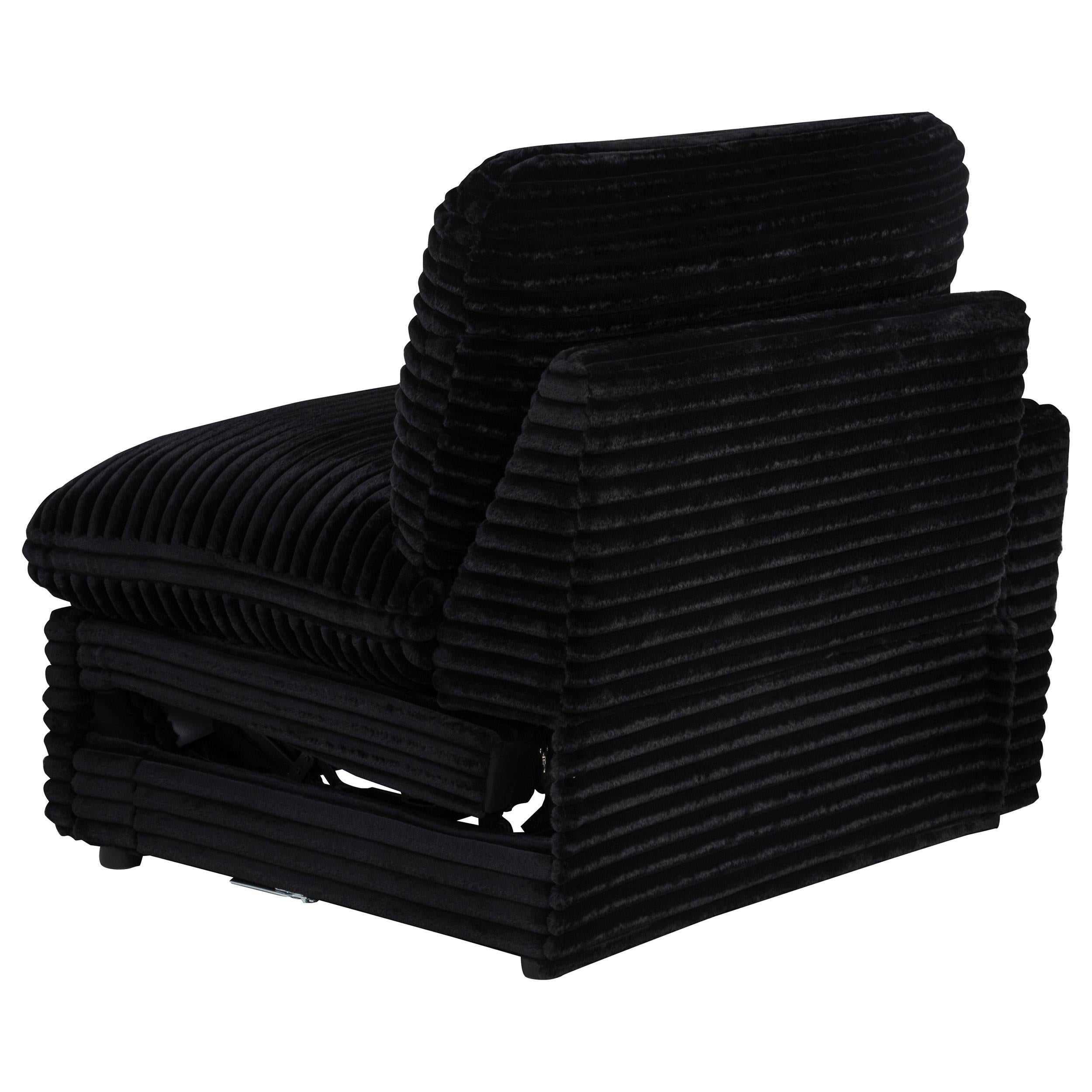  Coaster Furniture Collins 610362P Modular Power Loveseat - Black IMAGE 8