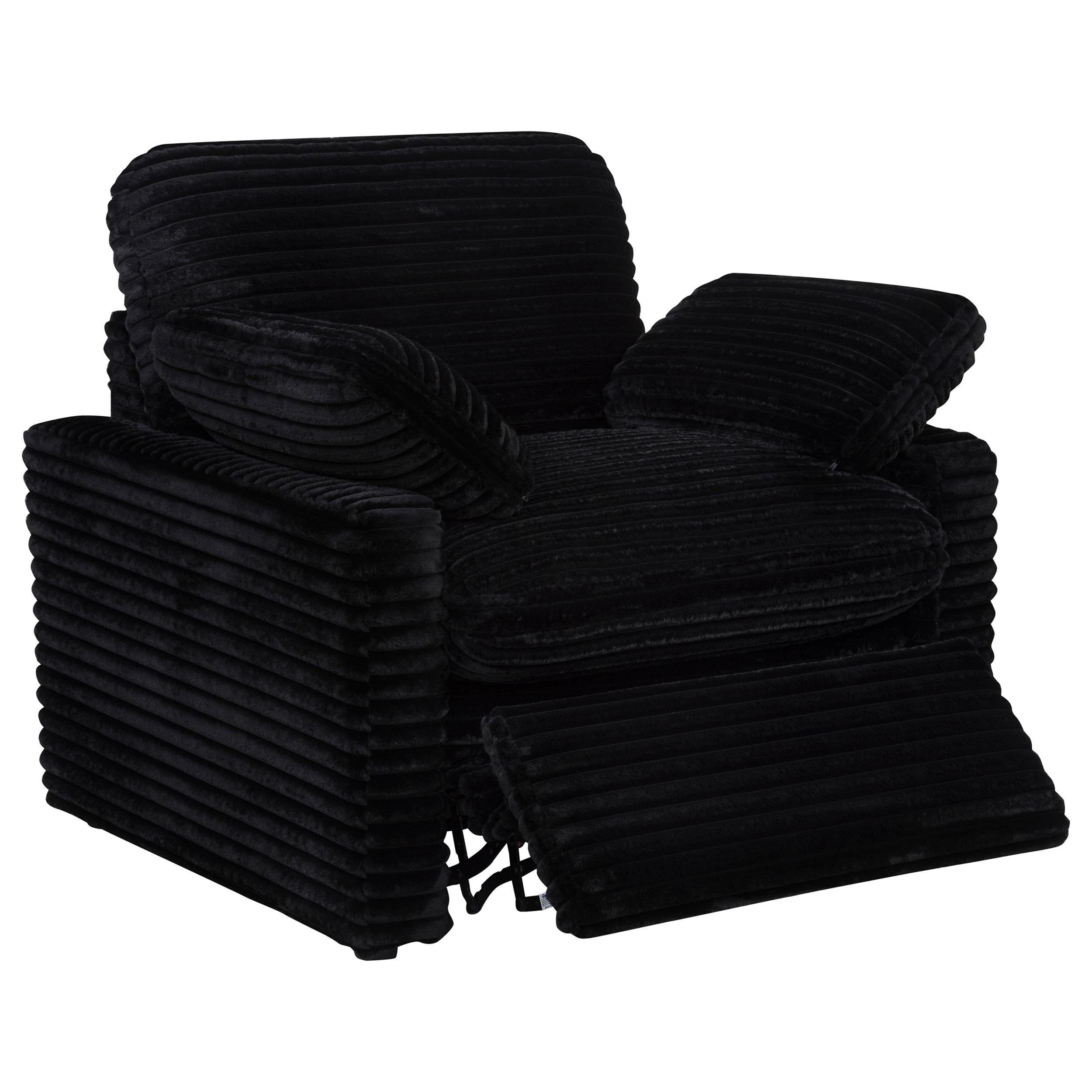  Coaster Furniture Collins 610363P Upholstered Power Recliner Chair - Black IMAGE 15