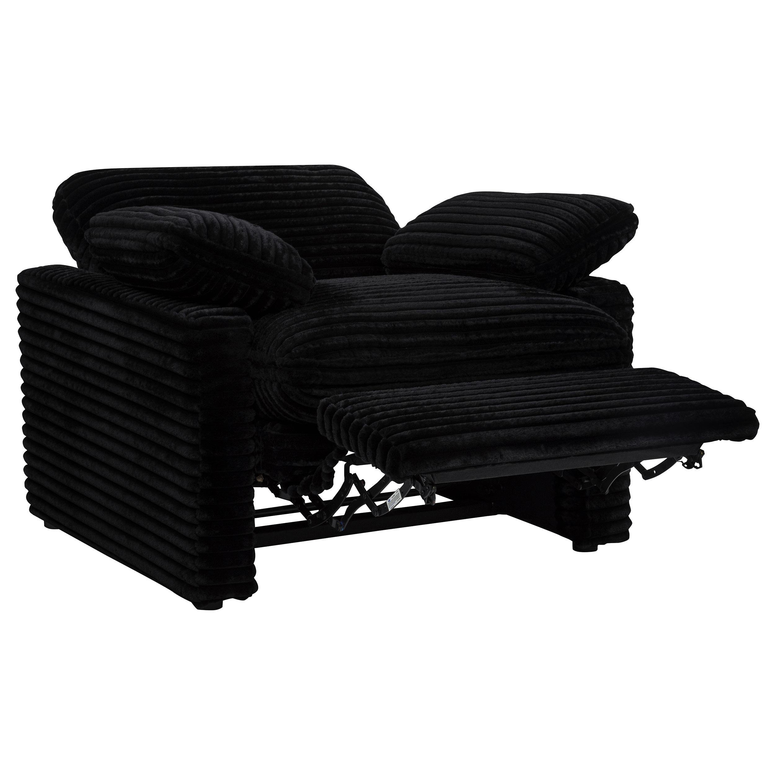  Coaster Furniture Collins 610363P Upholstered Power Recliner Chair - Black IMAGE 16