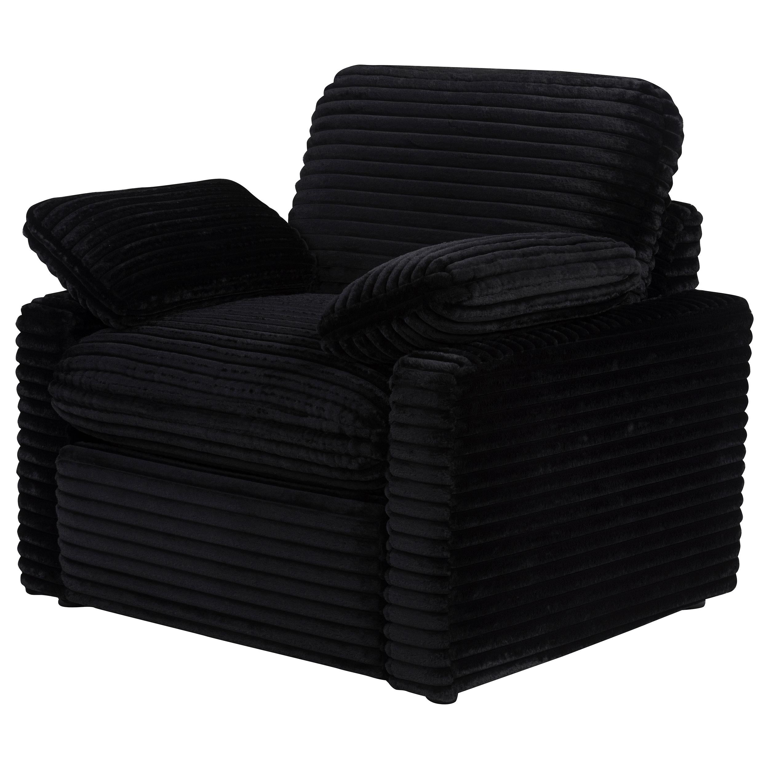  Coaster Furniture Collins 610363P Upholstered Power Recliner Chair - Black IMAGE 4