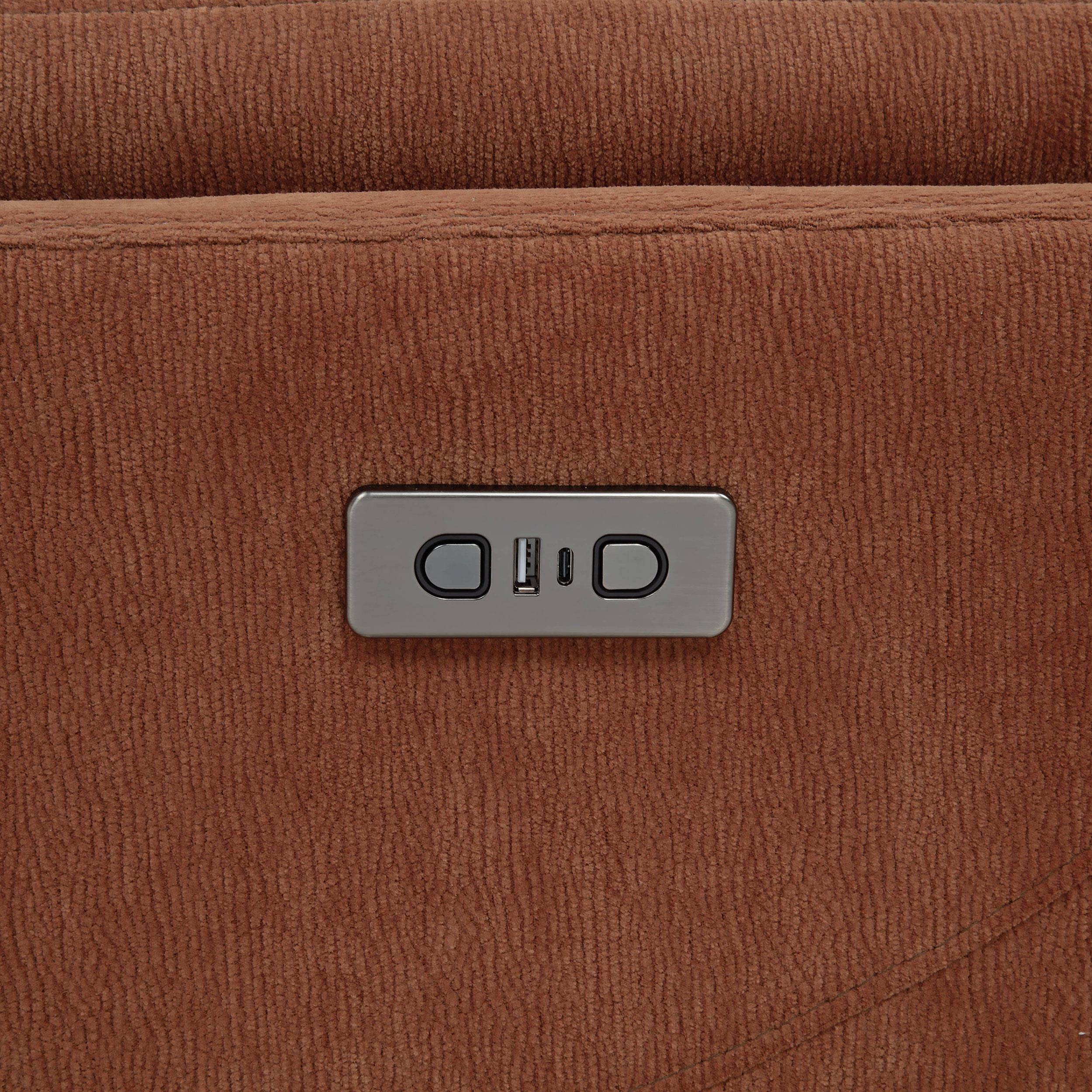  Coaster Furniture Adler 610433P Upholstered Power Swivel Glider Recliner - Rust IMAGE 8