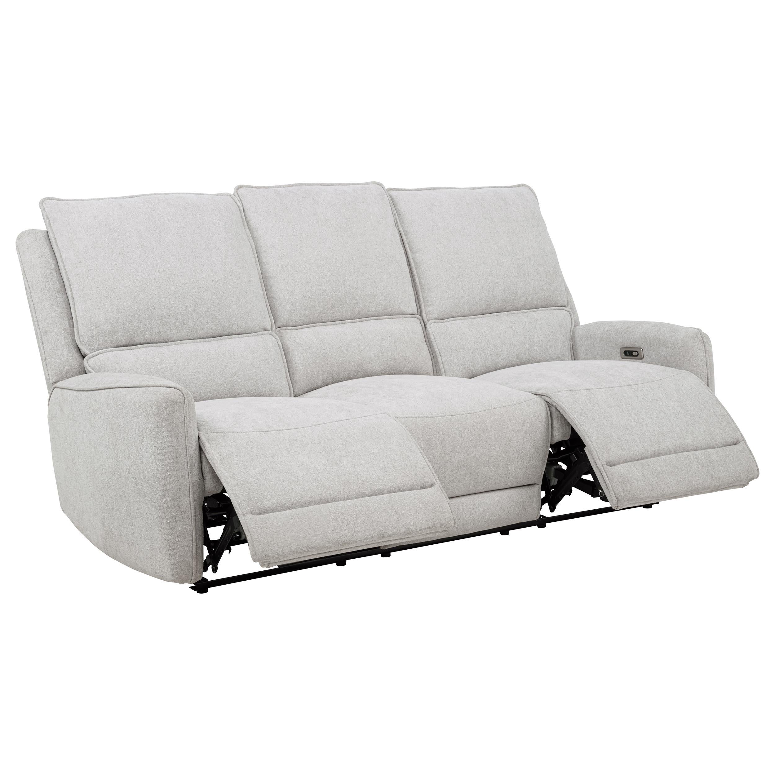  Coaster Furniture Sylmar 610521P Chenille Upholstered Power Reclining Sofa - Dove Grey IMAGE 15
