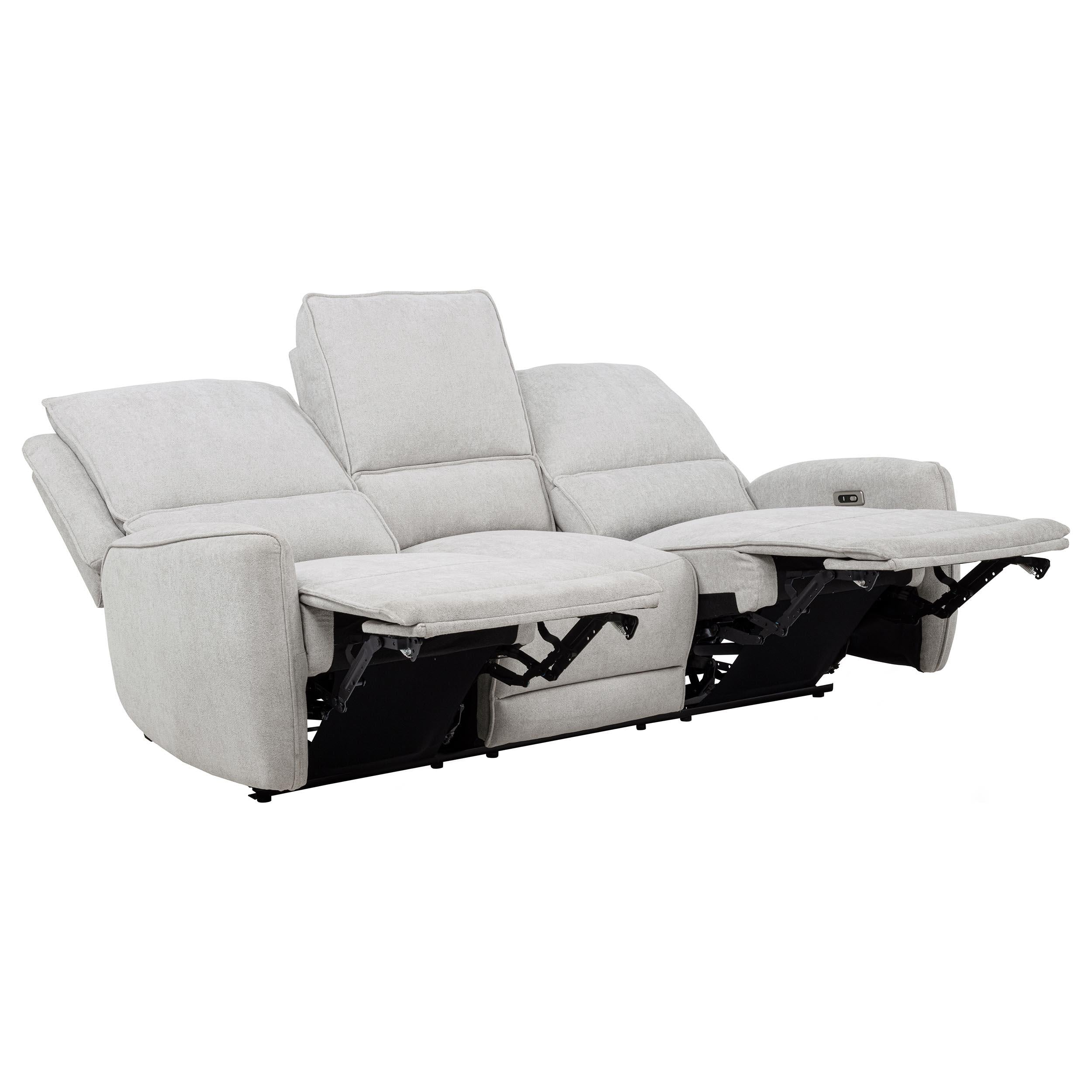  Coaster Furniture Sylmar 610521P Chenille Upholstered Power Reclining Sofa - Dove Grey IMAGE 2