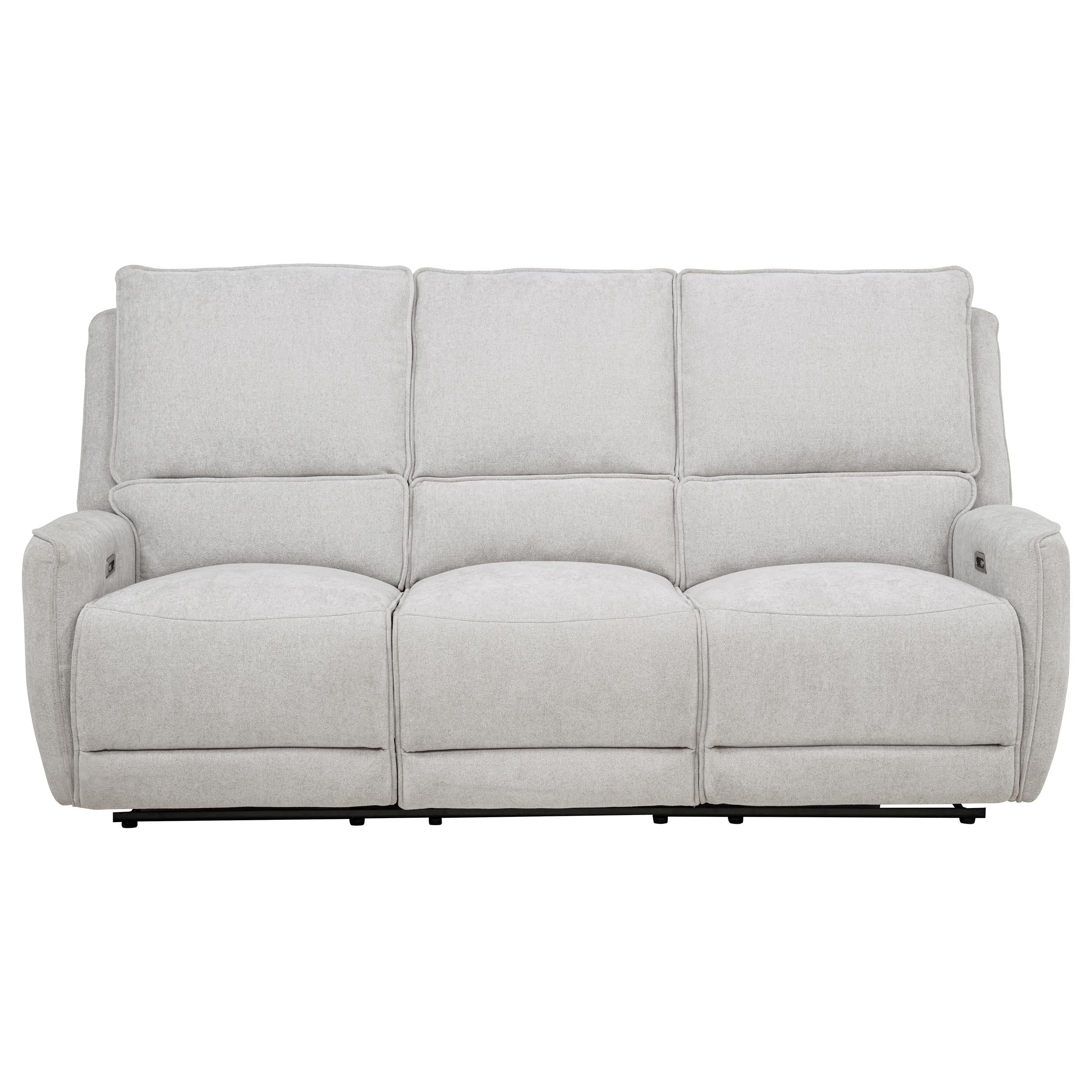  Coaster Furniture Sylmar 610521P Chenille Upholstered Power Reclining Sofa - Dove Grey IMAGE 4