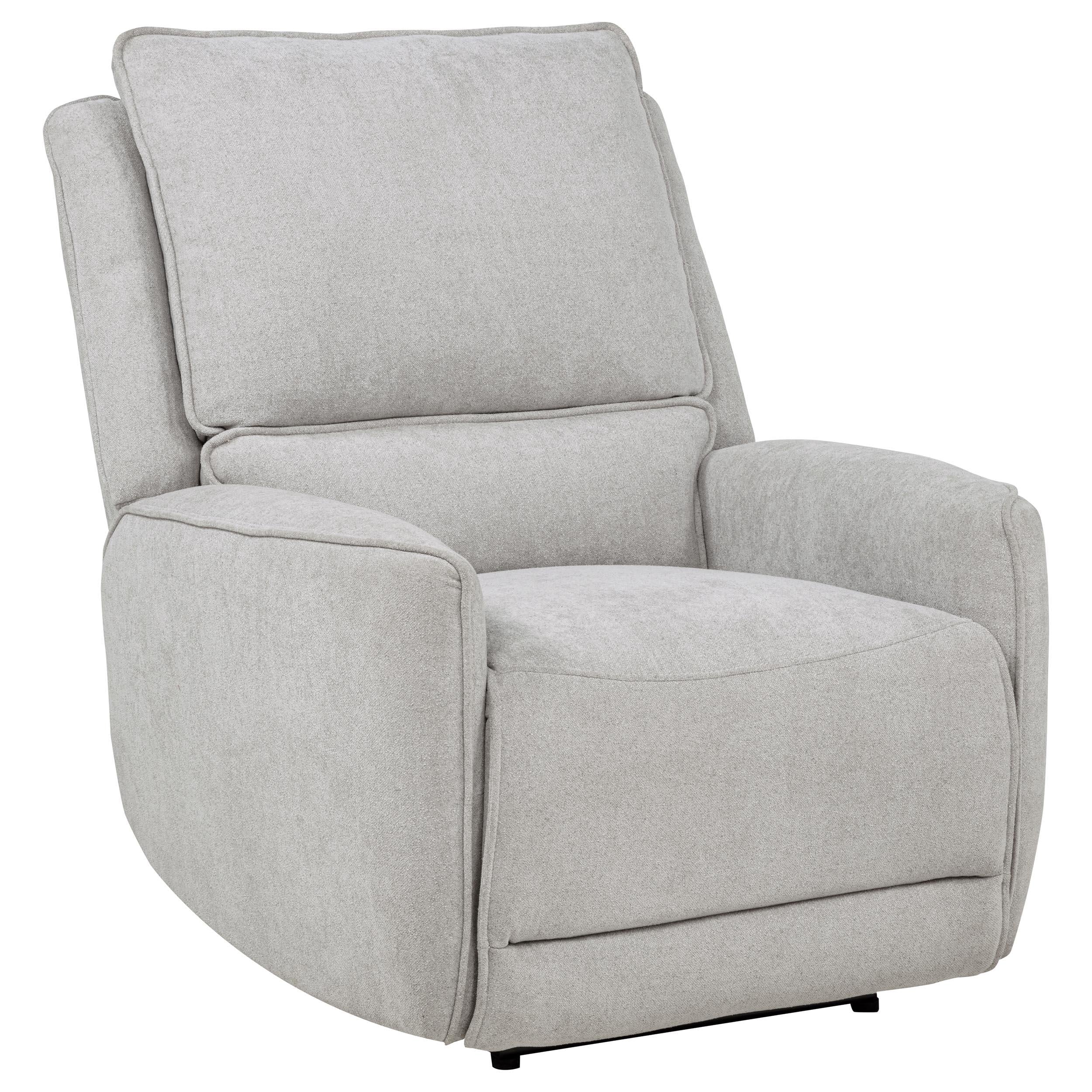  Coaster Furniture Sylmar 610523P Chenille Upholstered Power Recliner - Dove Grey IMAGE 1