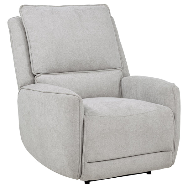 Coaster Furniture Sylmar 610523P Chenille Upholstered Power Recliner - Dove Grey