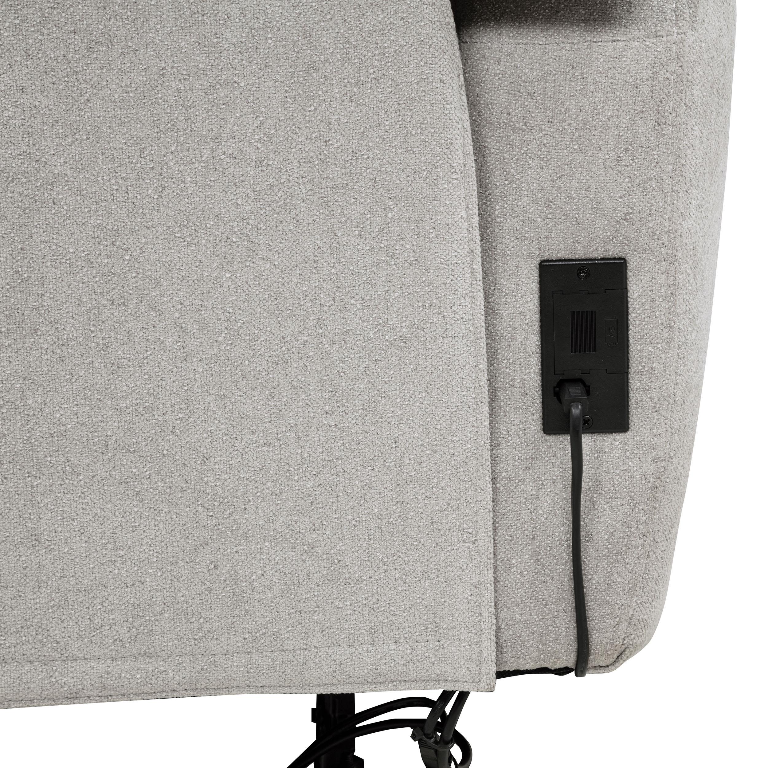 Coaster Furniture Sylmar 610523P Chenille Upholstered Power Recliner - Dove Grey IMAGE 11