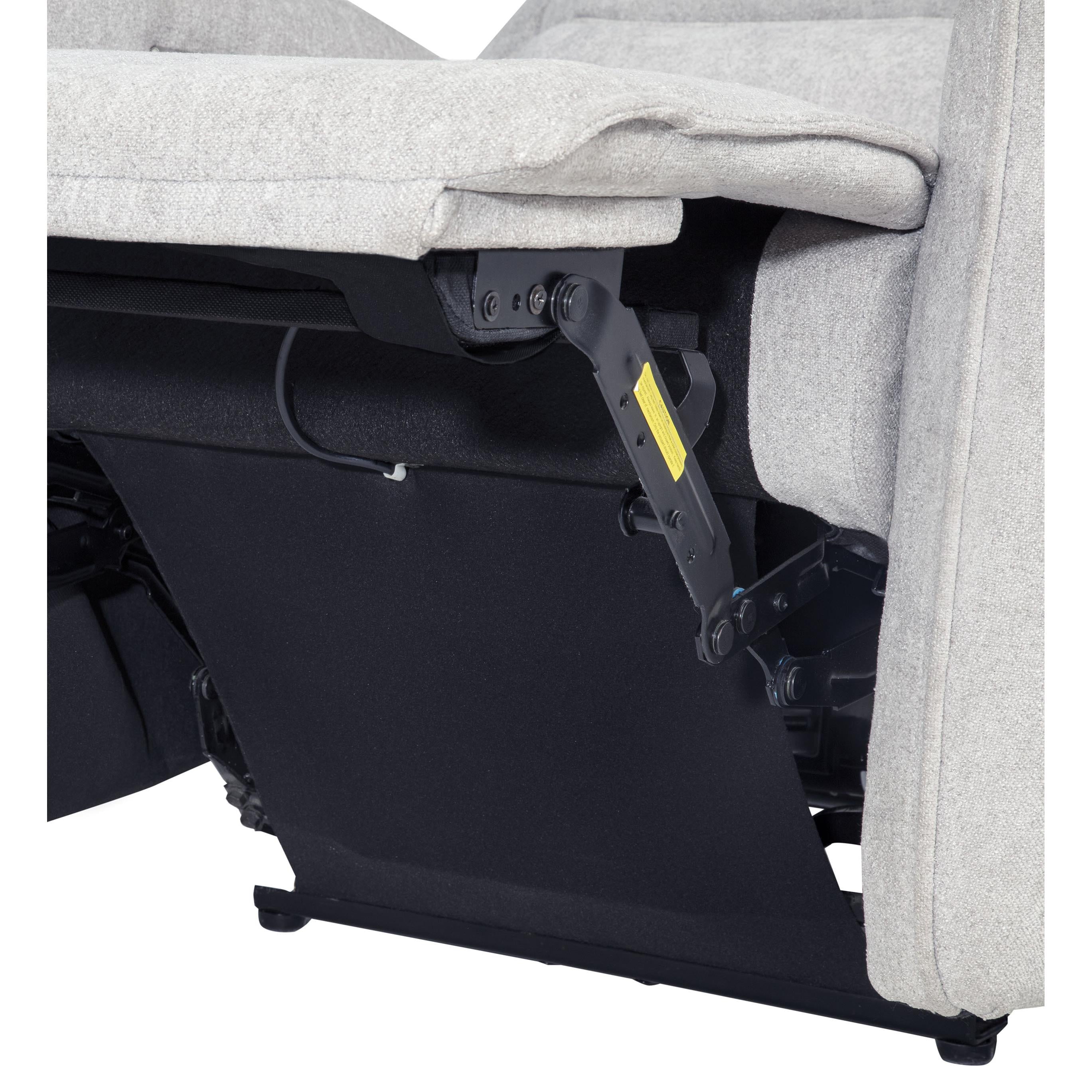  Coaster Furniture Sylmar 610523P Chenille Upholstered Power Recliner - Dove Grey IMAGE 5
