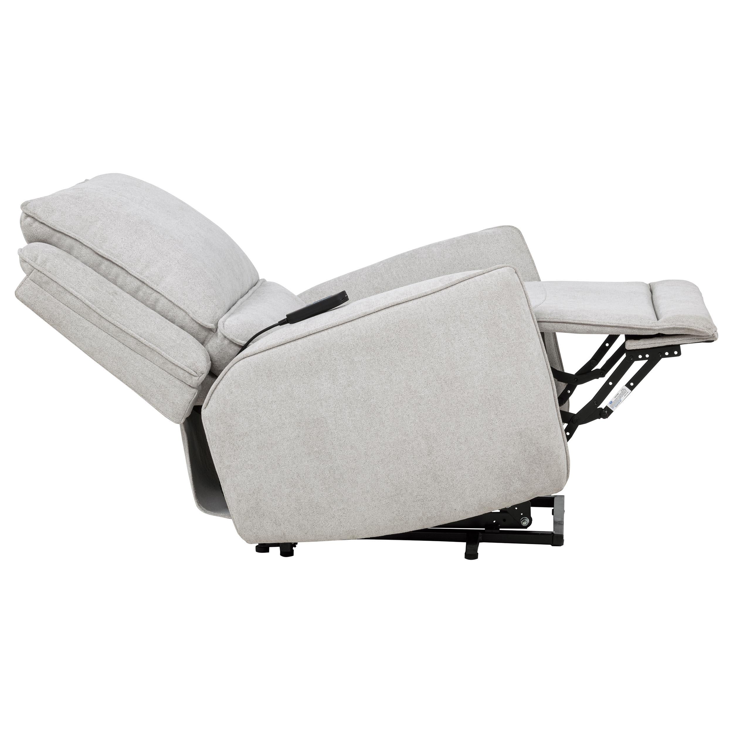  Coaster Furniture Sylmar 610524PP Chenille Upholstered Dual Power Lift Recliner - Dove Grey IMAGE 2