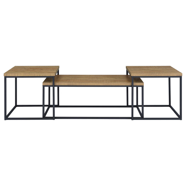 Coaster Furniture Straden 700144 3-piece Engineered Wood Coffee Table Set - Mango/Black