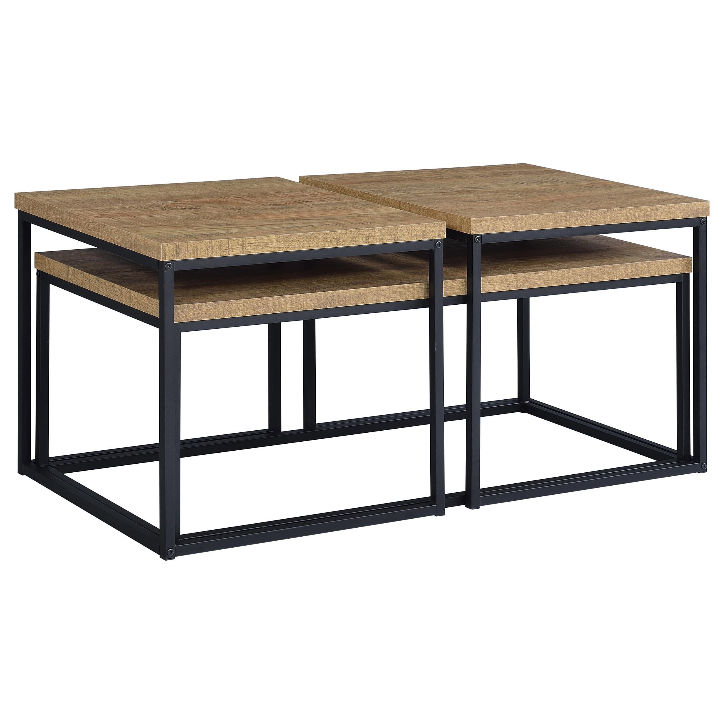  Coaster Furniture Straden 700144 3-piece Engineered Wood Coffee Table Set - Mango/Black IMAGE 13